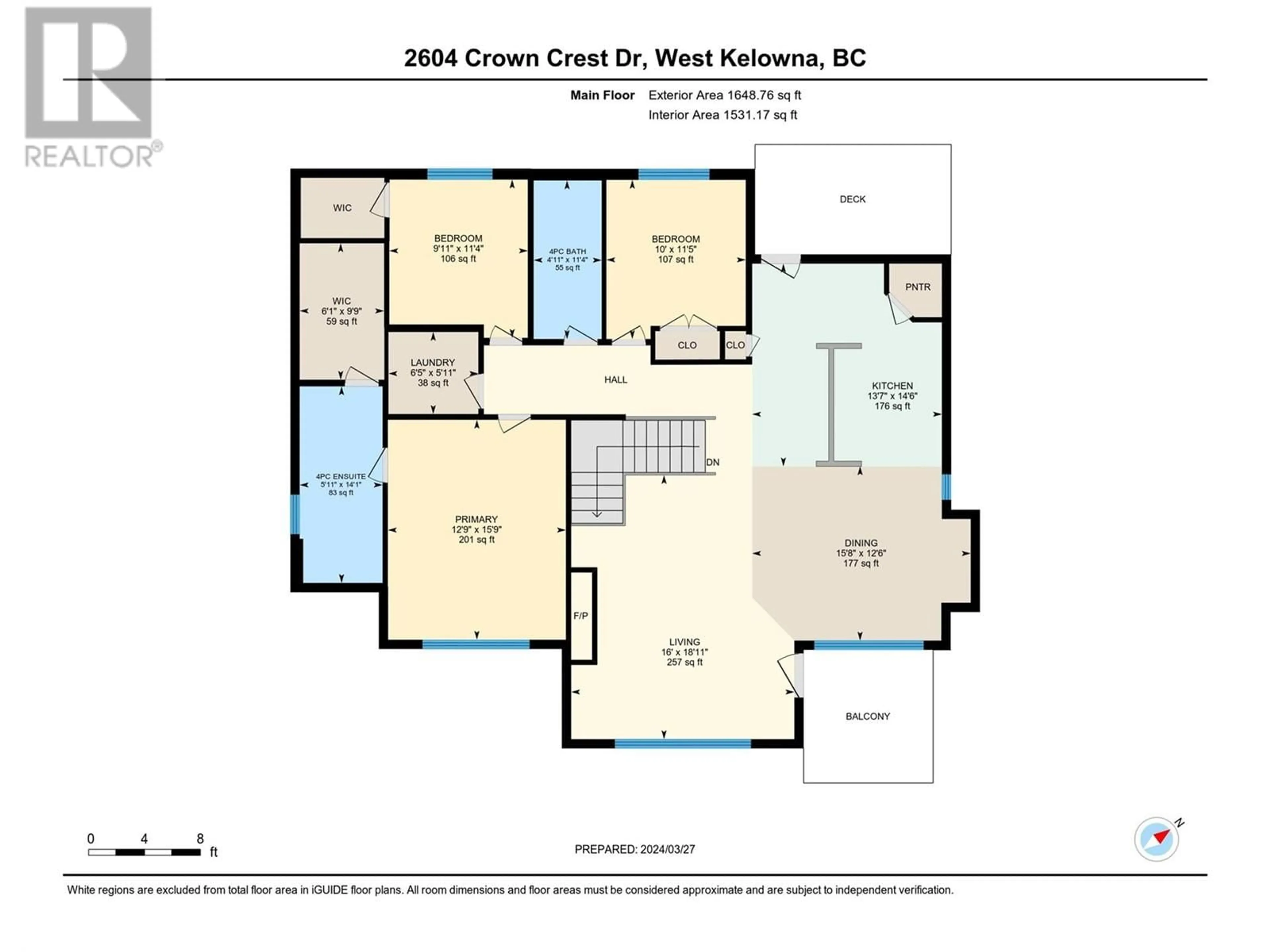 Floor plan for 2604 CROWN CREST DRIVE, West Kelowna British Columbia V4T3H5