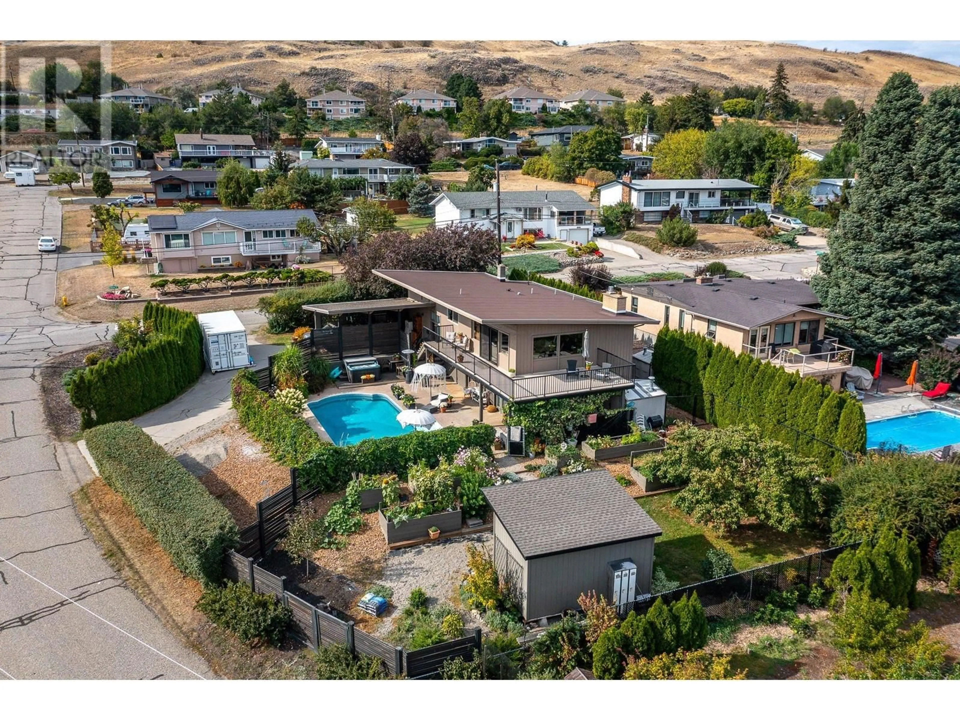 A pic from outside/outdoor area/front of a property/back of a property/a pic from drone, unknown for 8600 FITZMAURICE DRIVE, Coldstream British Columbia V1B1X4