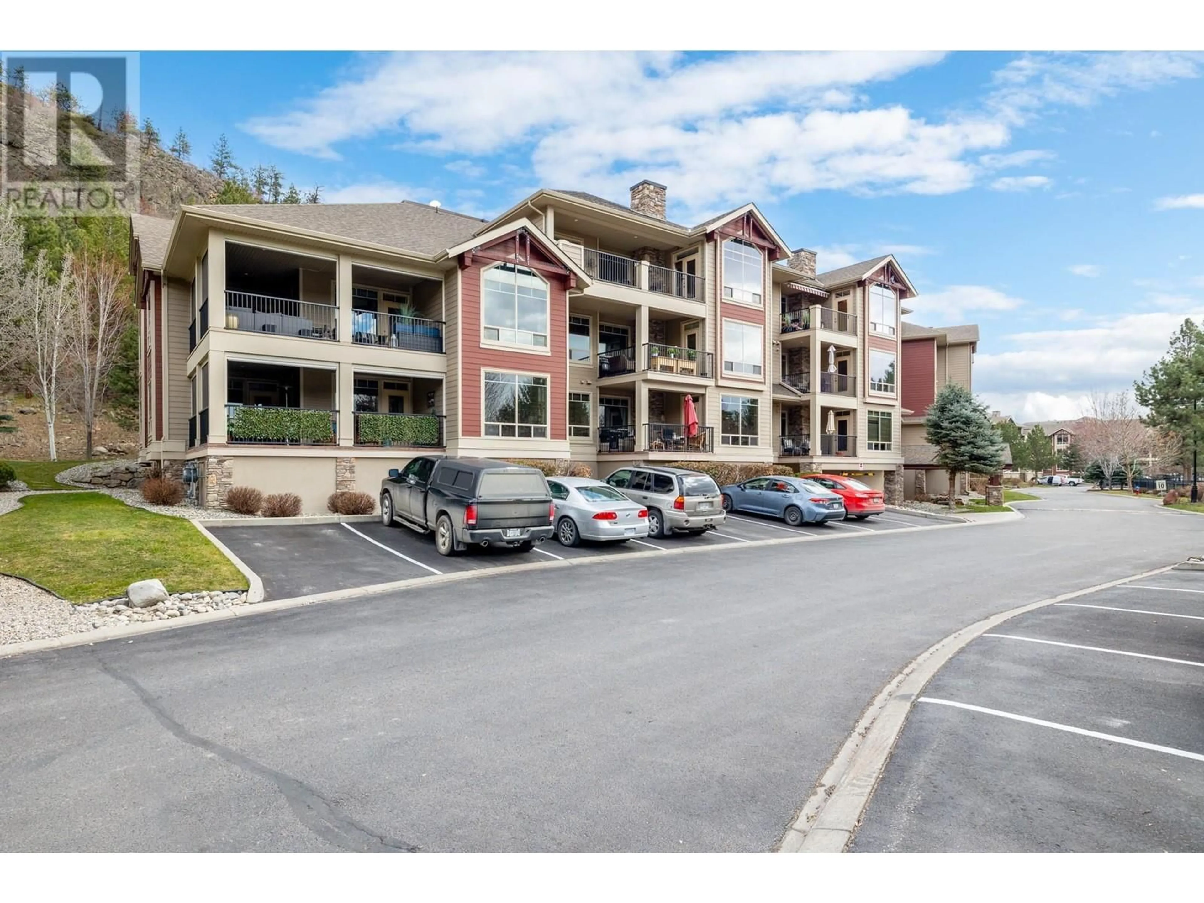 A pic from outside/outdoor area/front of a property/back of a property/a pic from drone, mountain view for 202 - 2770 AUBURN ROAD, West Kelowna British Columbia V4T4C2