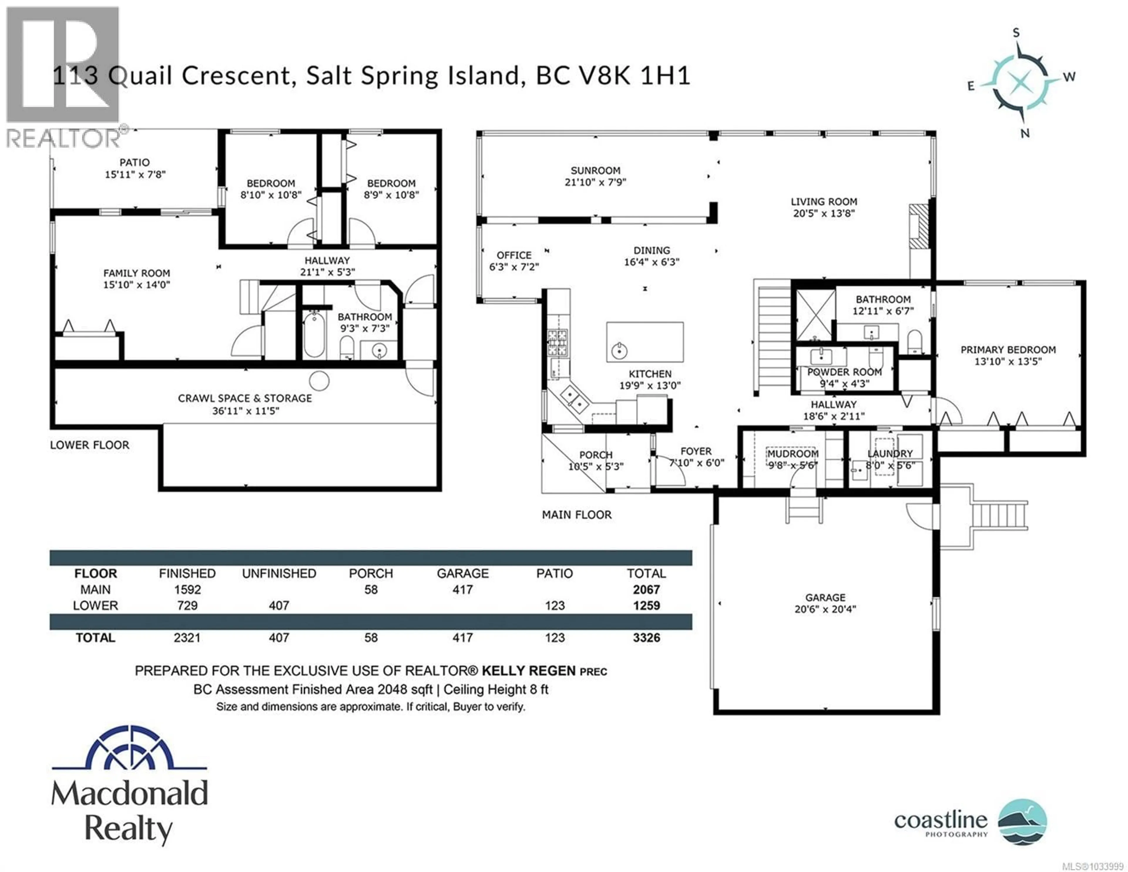 Floor plan for 113 QUAIL CRESCENT, Salt Spring British Columbia V8K1H1