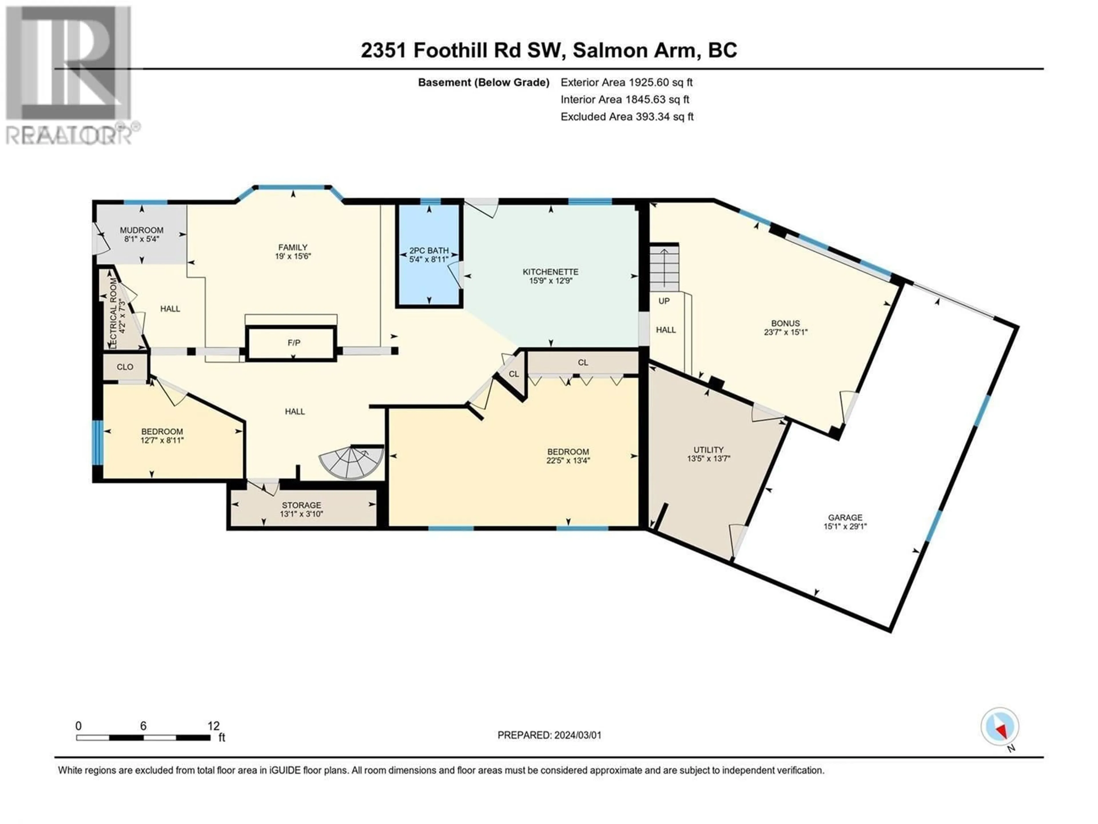 Floor plan for 2351 FOOTHILL ROAD SOUTHWEST, Salmon Arm British Columbia V1E1L7
