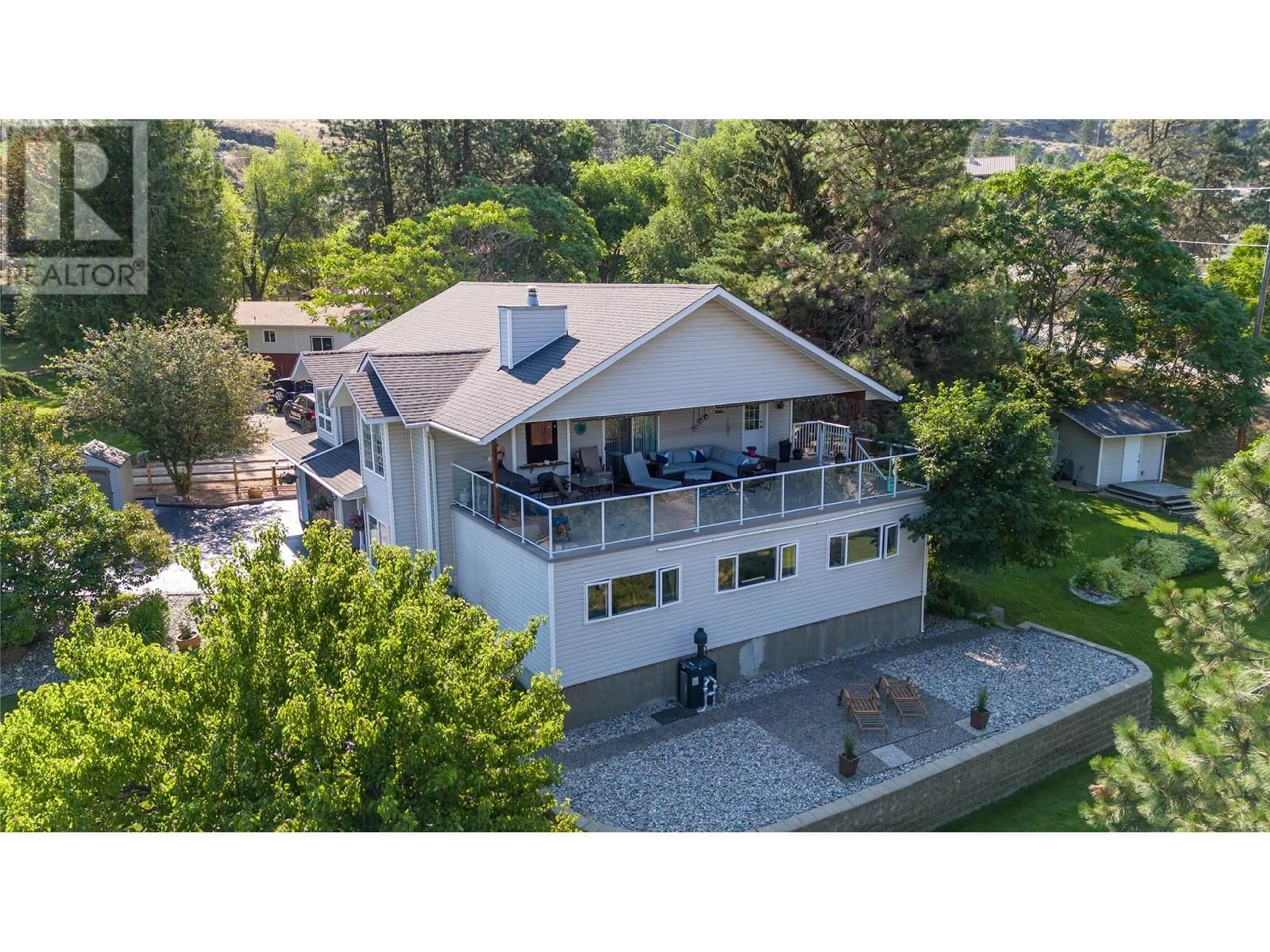 A pic from outside/outdoor area/front of a property/back of a property/a pic from drone, water/lake/river/ocean view for 483 PHILPOTT ROAD, Okanagan Falls British Columbia V0H1R5