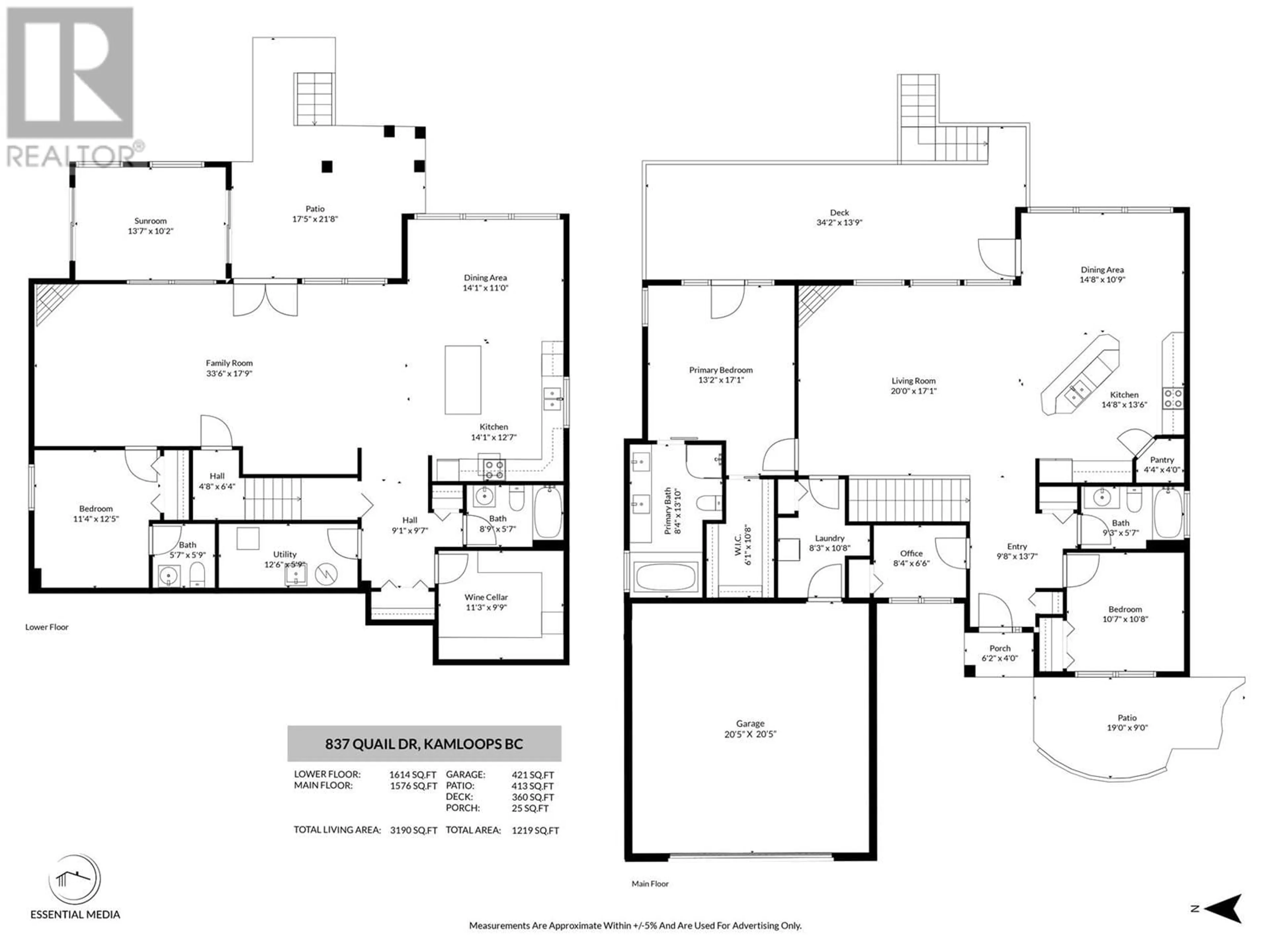 Floor plan for 837 QUAIL DRIVE, Kamloops British Columbia V2B8P2