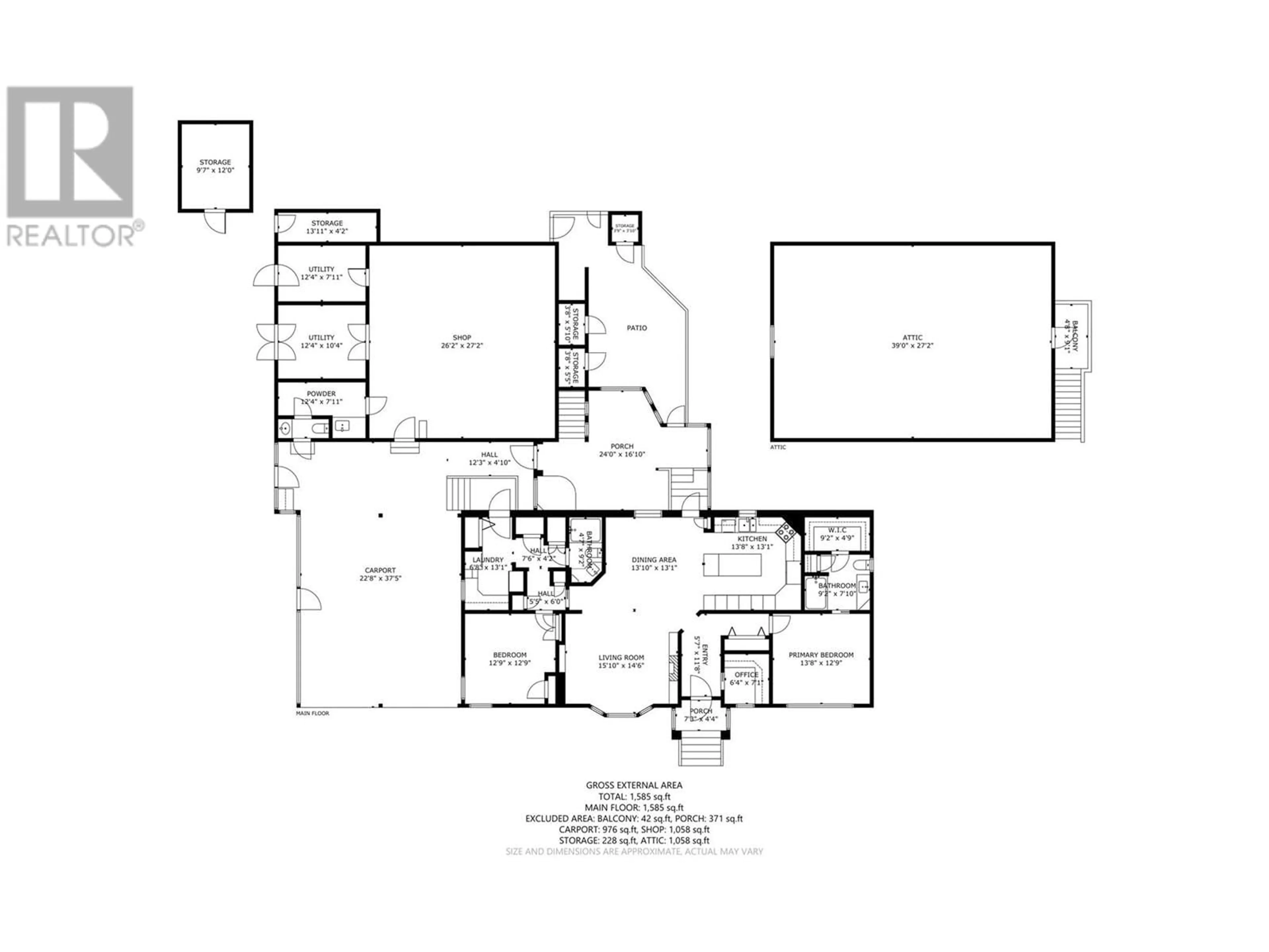 Floor plan for 105 - 2727 LAKESHORE ROAD, Vernon British Columbia V1H1X5