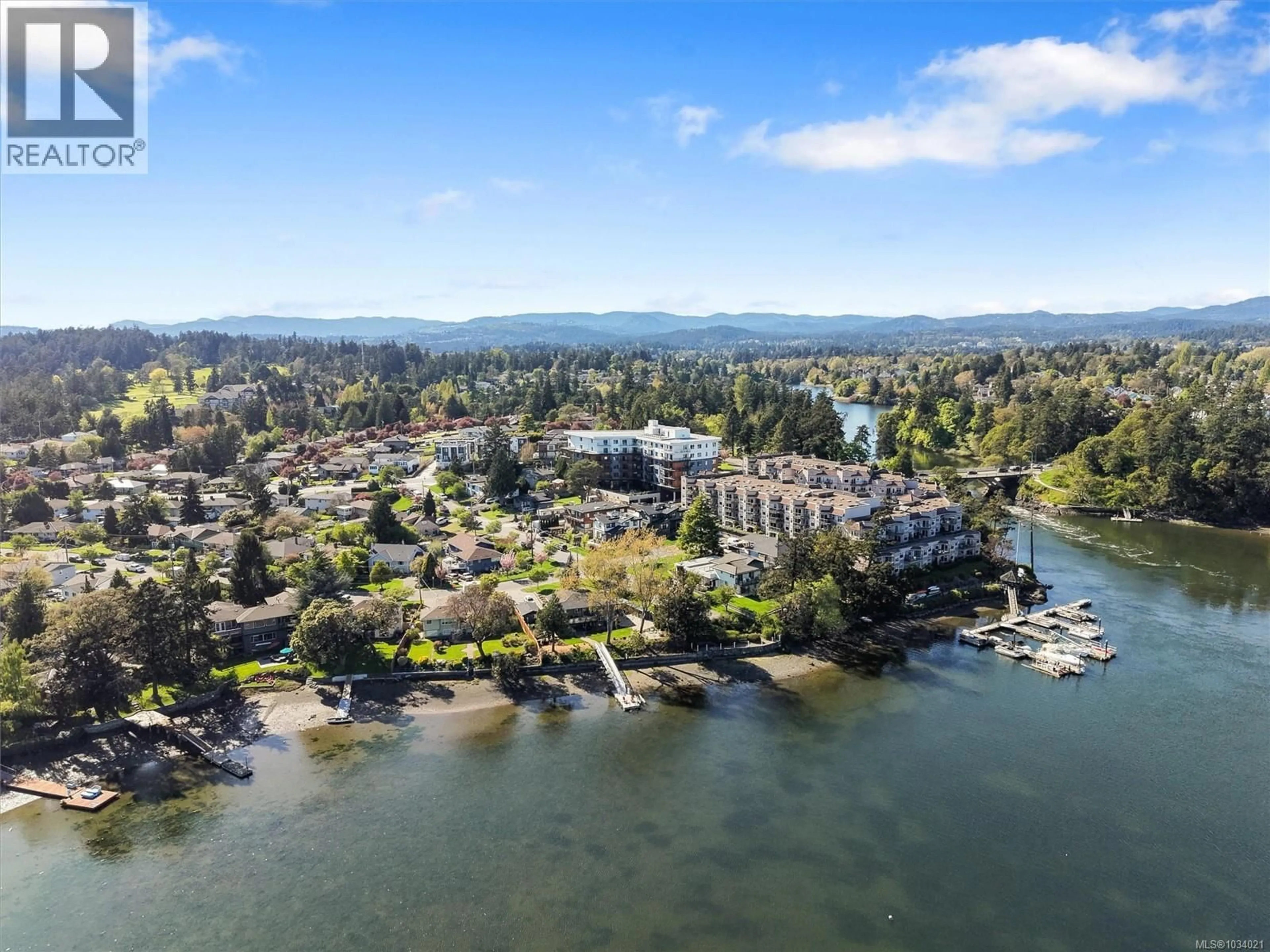 A pic from outside/outdoor area/front of a property/back of a property/a pic from drone, water/lake/river/ocean view for 103 - 1075 TILLICUM ROAD, Esquimalt British Columbia V9A2A4