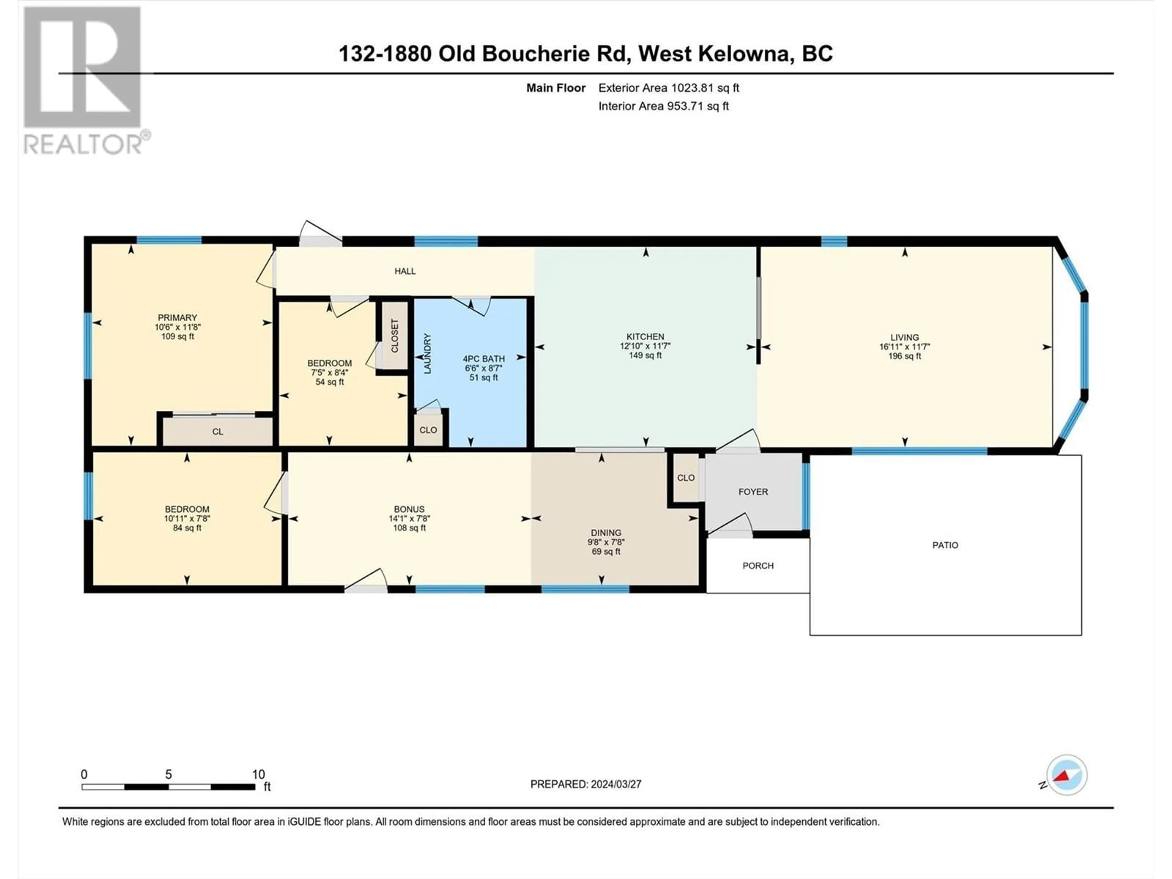 Floor plan for 132 - 1880 OLD BOUCHERIE ROAD, West Kelowna British Columbia V4T1Z3