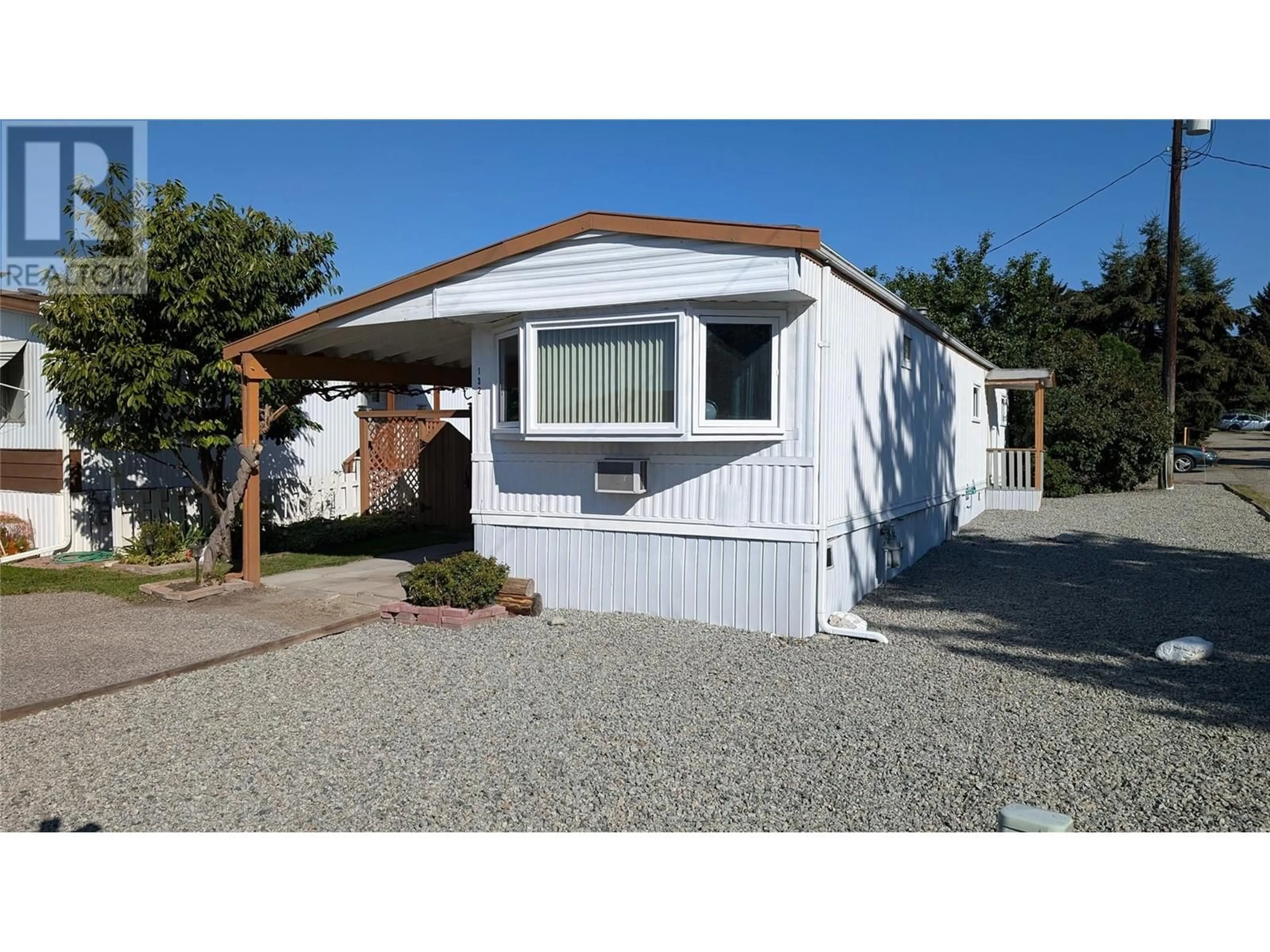 Home with vinyl exterior material, street for 132 - 1880 OLD BOUCHERIE ROAD, West Kelowna British Columbia V4T1Z3