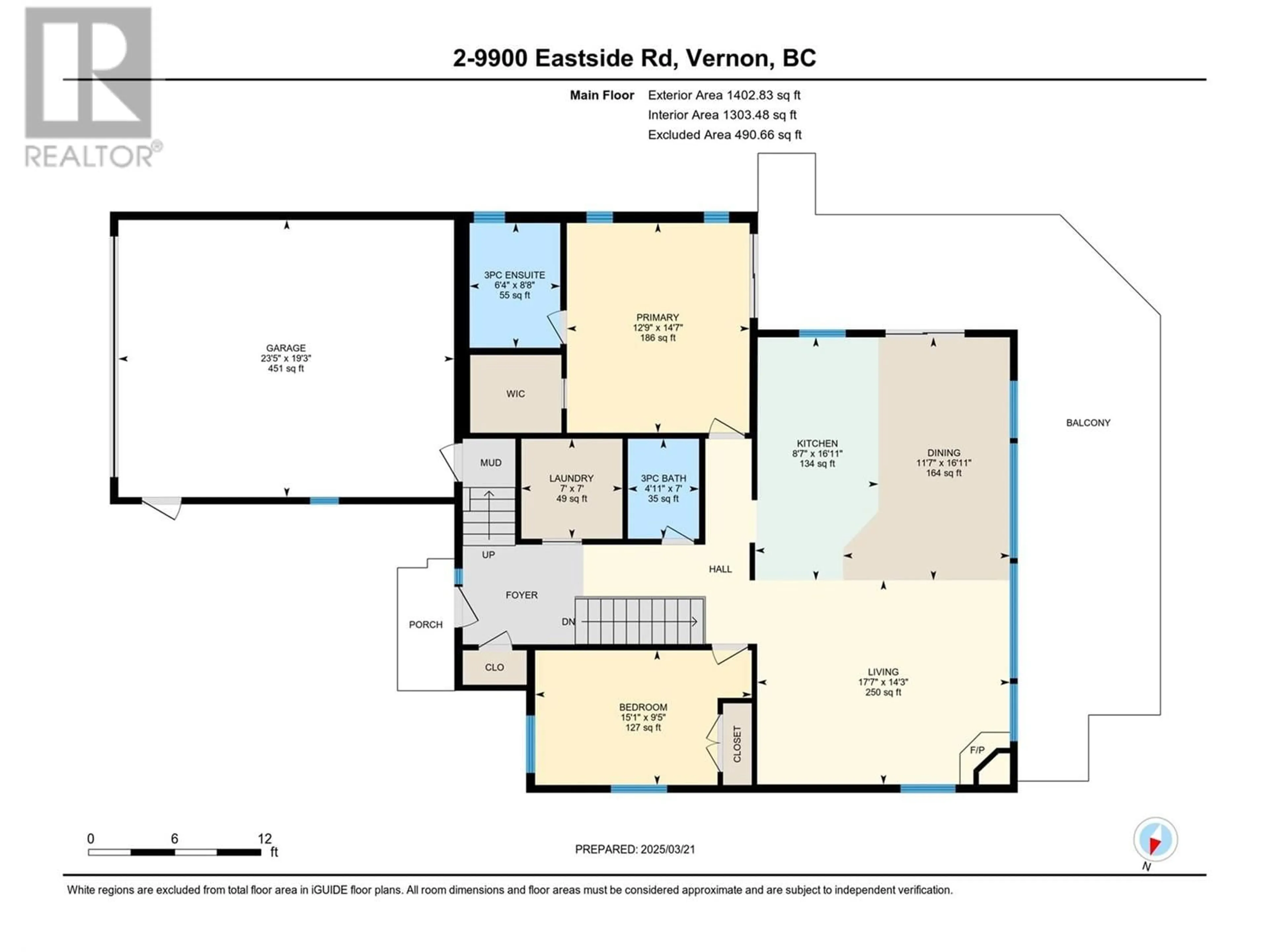 Floor plan for 2 - 9900 EASTSIDE ROAD, Vernon British Columbia V1H1L6