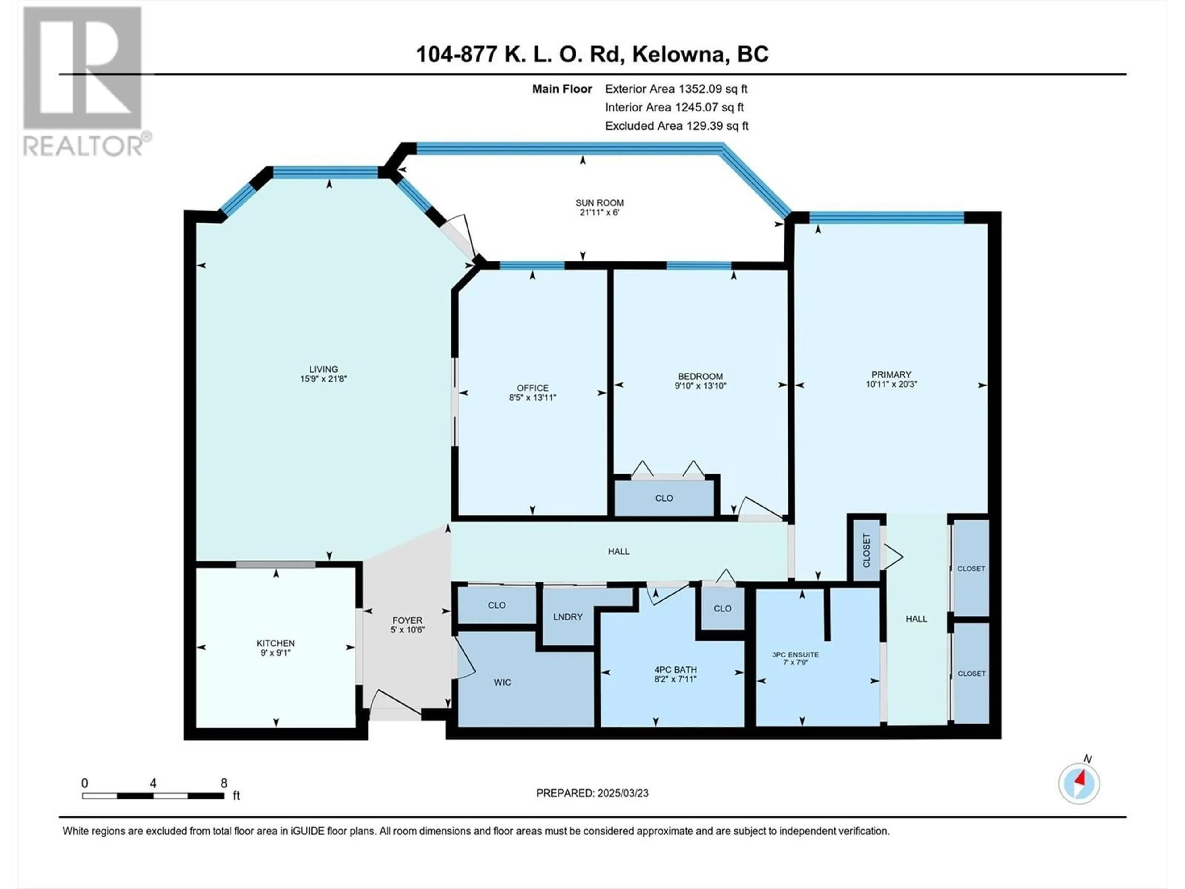 Floor plan for 104 - 877 K.L.O. ROAD, Kelowna British Columbia V1Y9R1