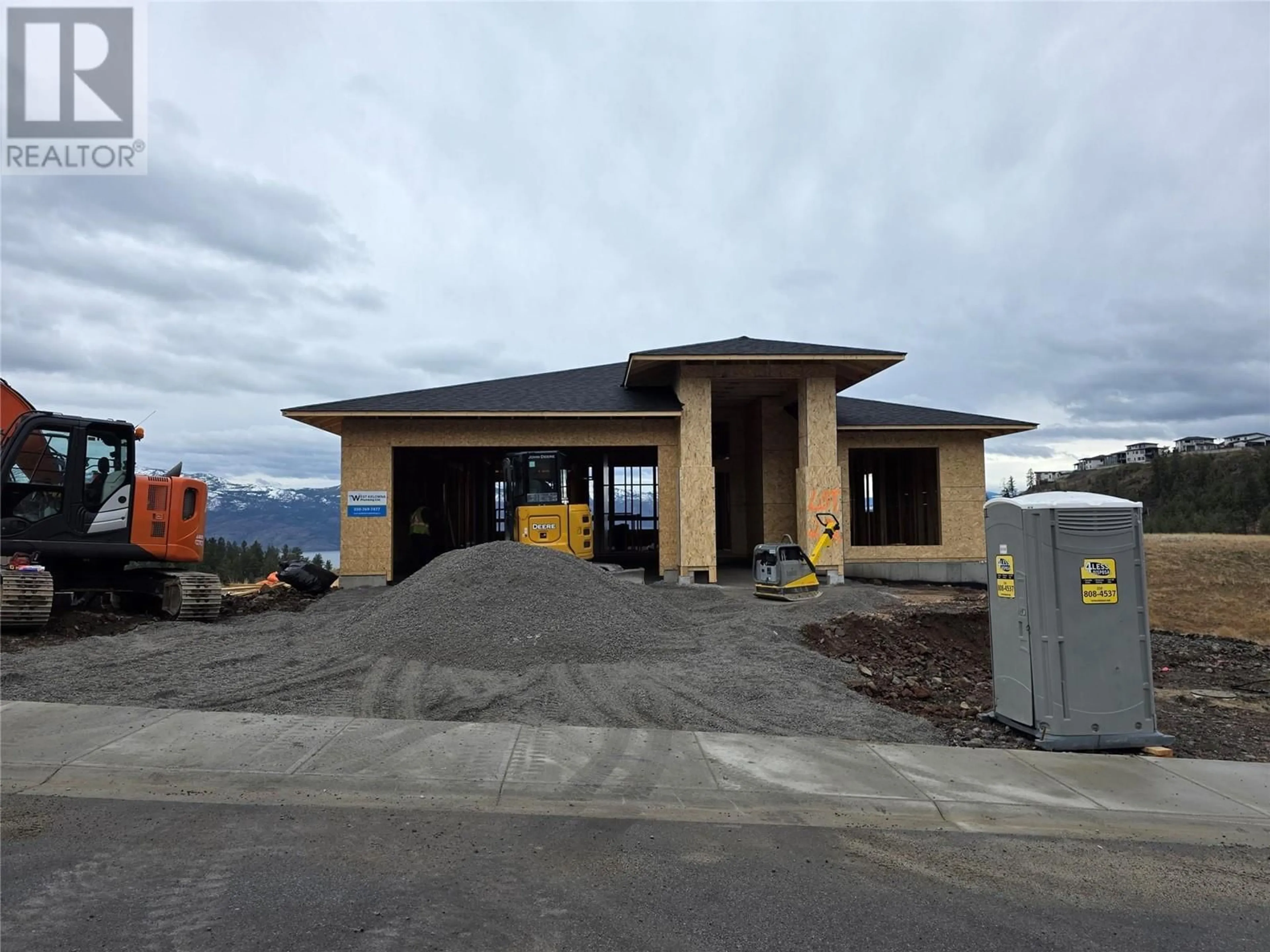A pic from outside/outdoor area/front of a property/back of a property/a pic from drone, water/lake/river/ocean view for 2531 PINNACLE RIDGE DRIVE, West Kelowna British Columbia V4T0G4