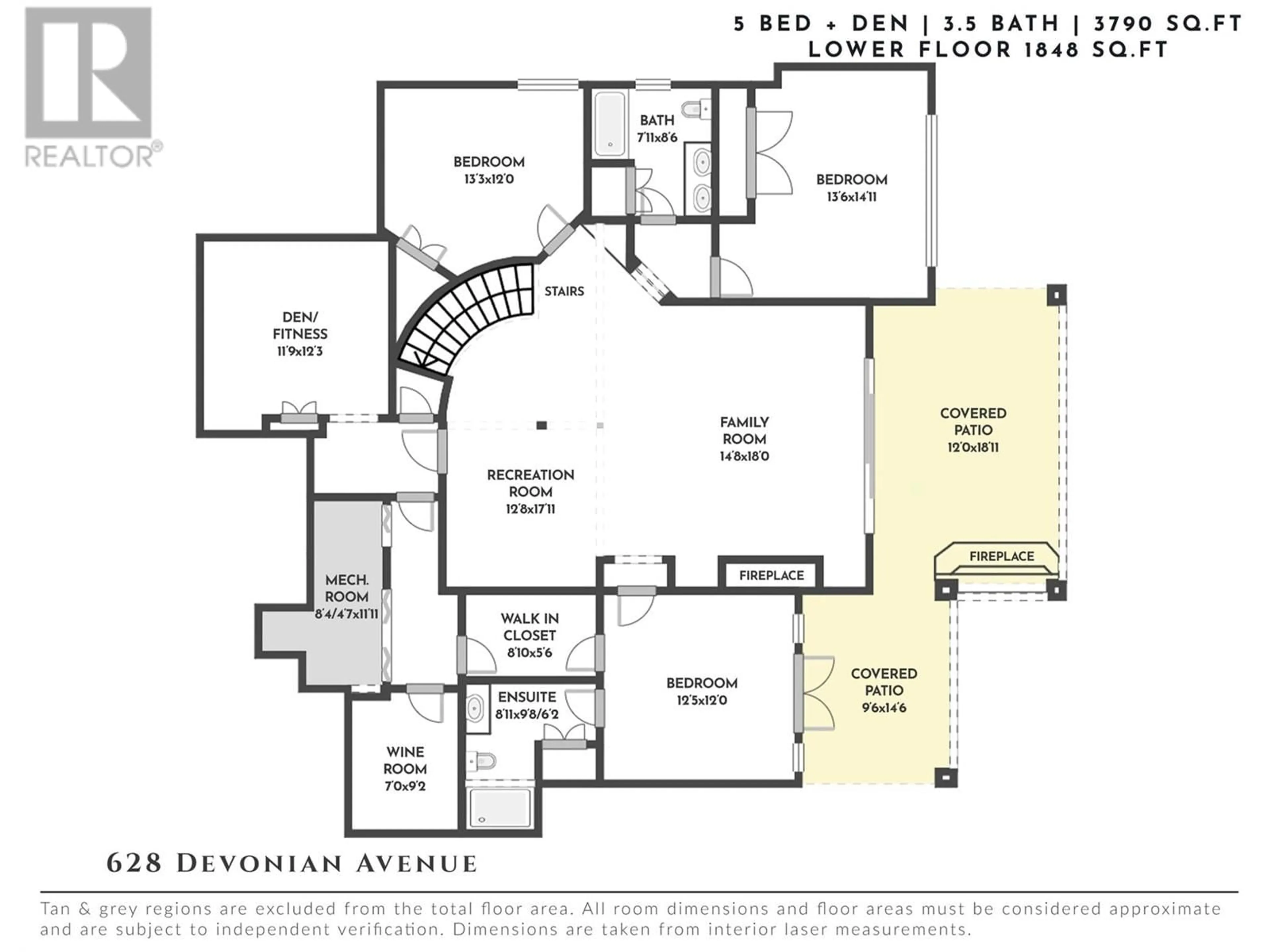 Floor plan for 628 DEVONIAN AVENUE, Kelowna British Columbia V1W4Z8