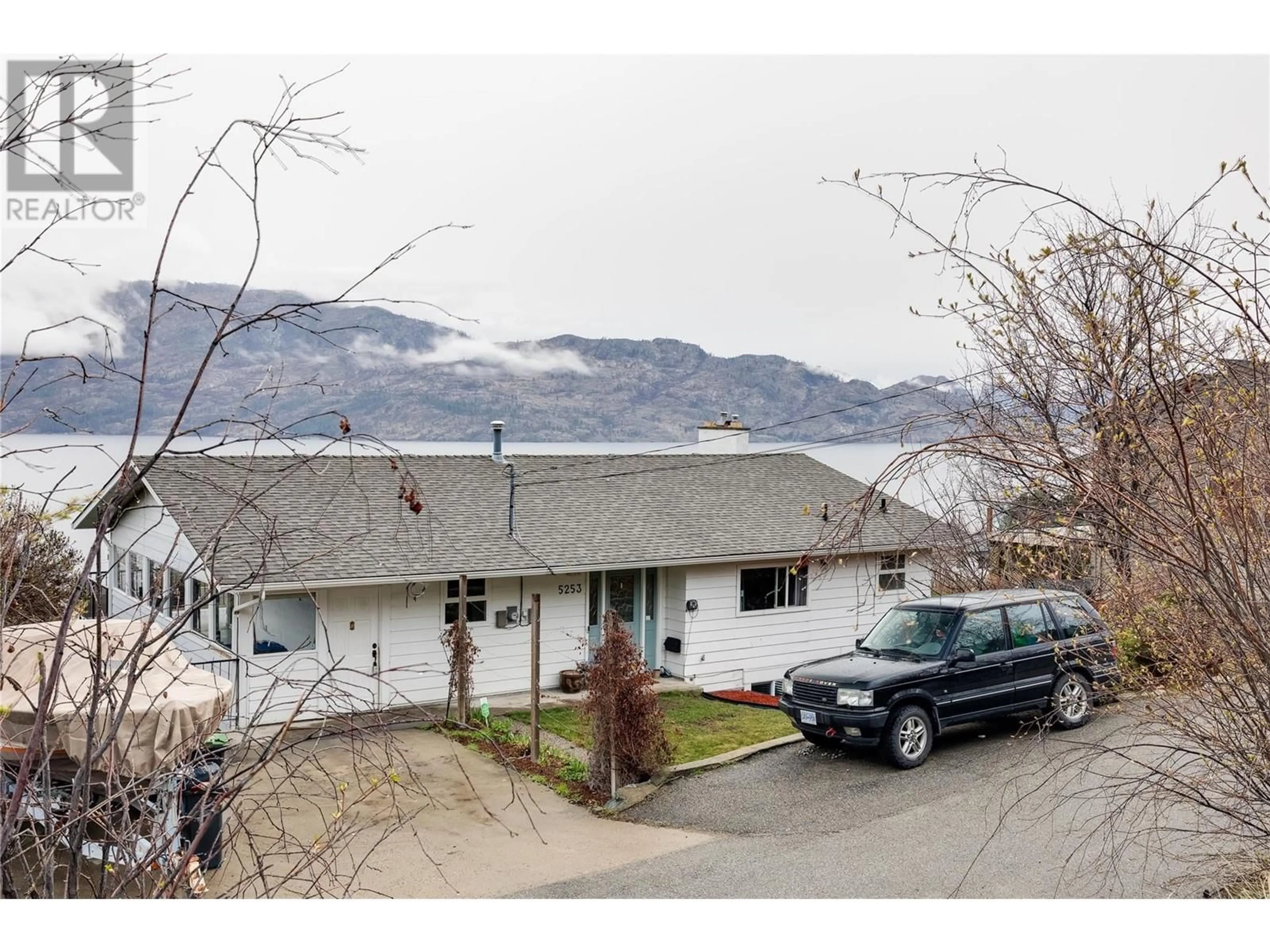 A pic from outside/outdoor area/front of a property/back of a property/a pic from drone, mountain view for 5253 CLARENCE ROAD, Peachland British Columbia V0H1X2