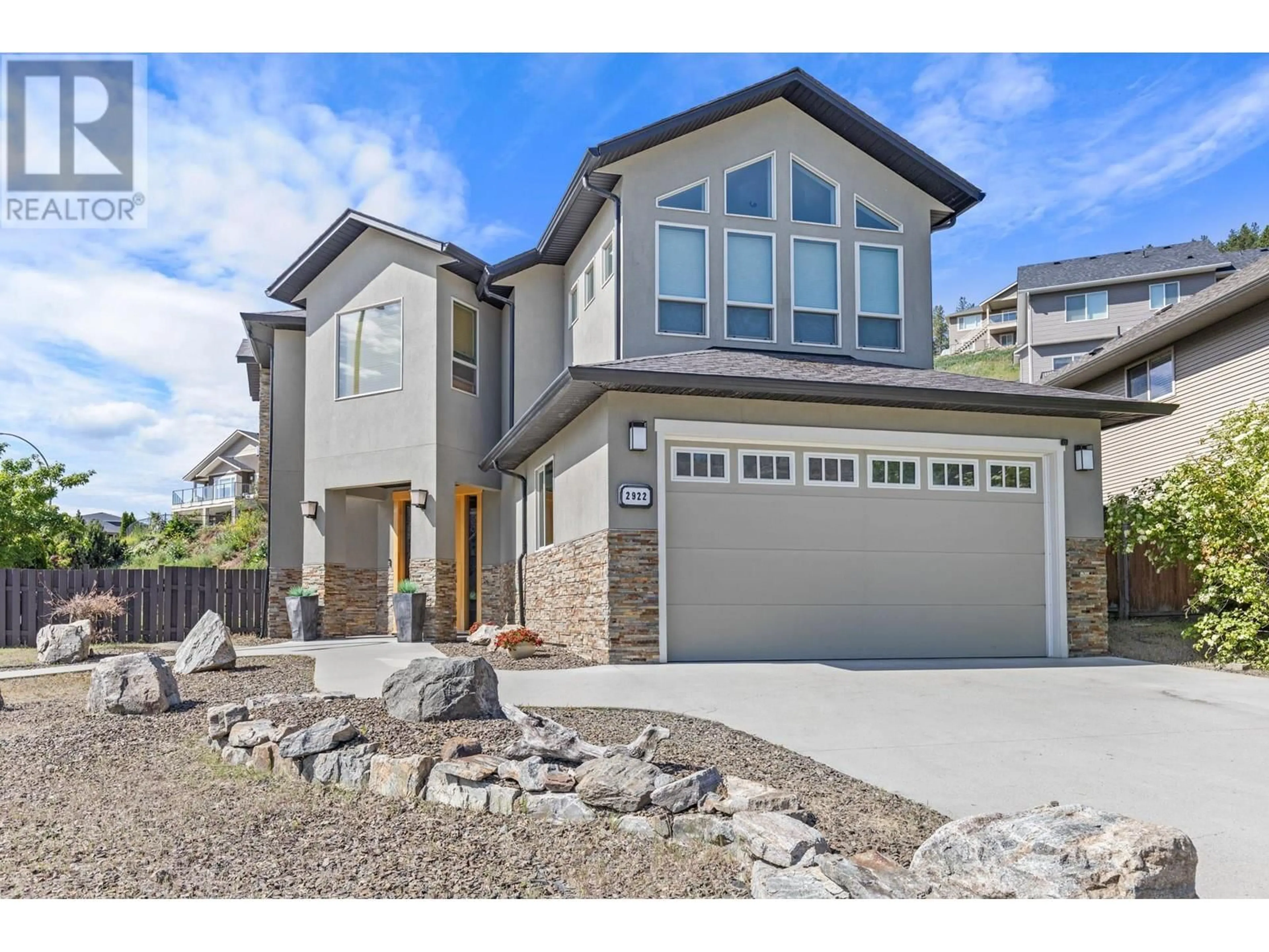 Home with vinyl exterior material, street for 2922 BENTLEY ROAD, West Kelowna British Columbia V4T3B3