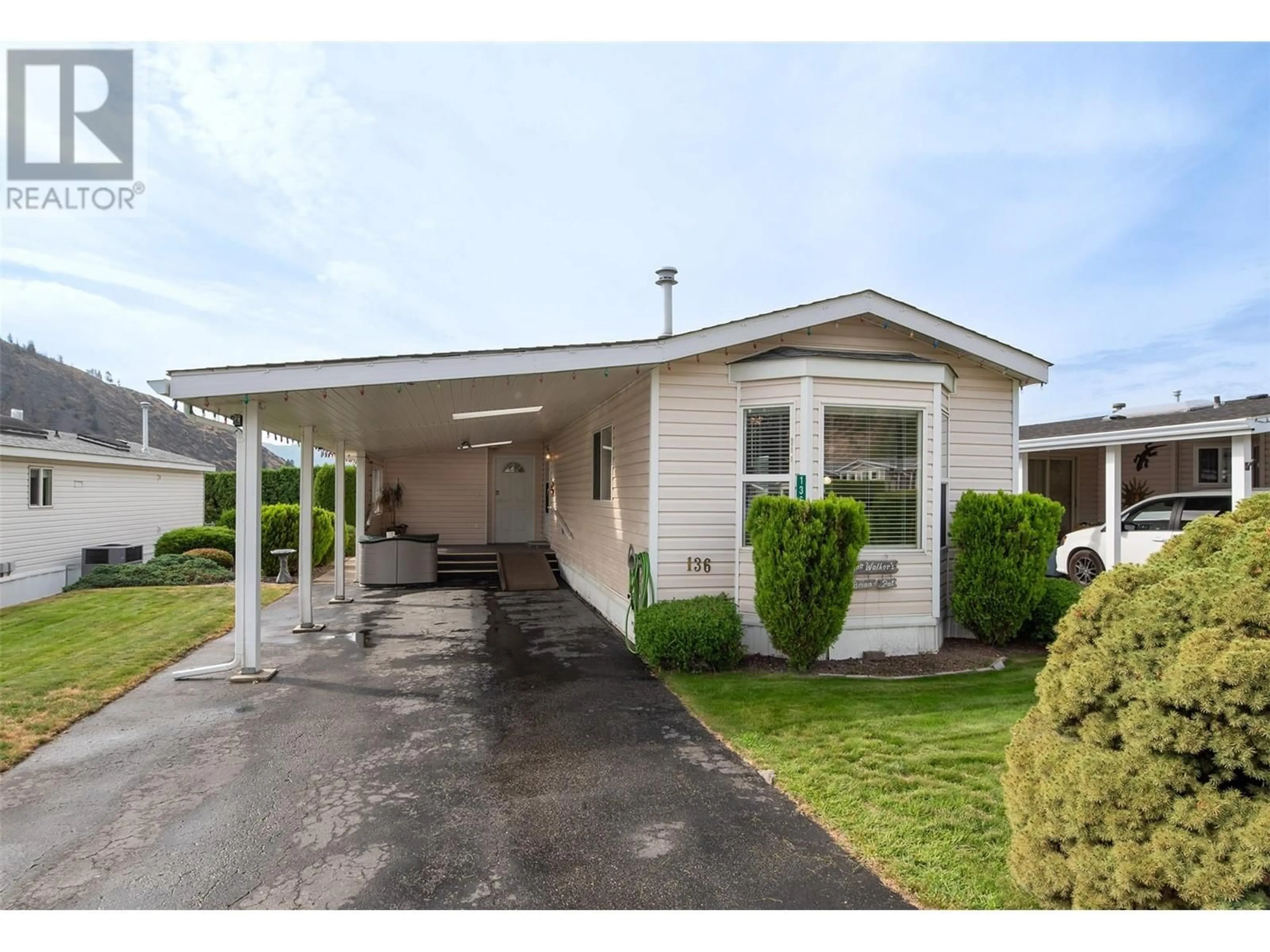 Home with vinyl exterior material, street for 136 - 1850 SHANNON LAKE ROAD, West Kelowna British Columbia V4T1L6