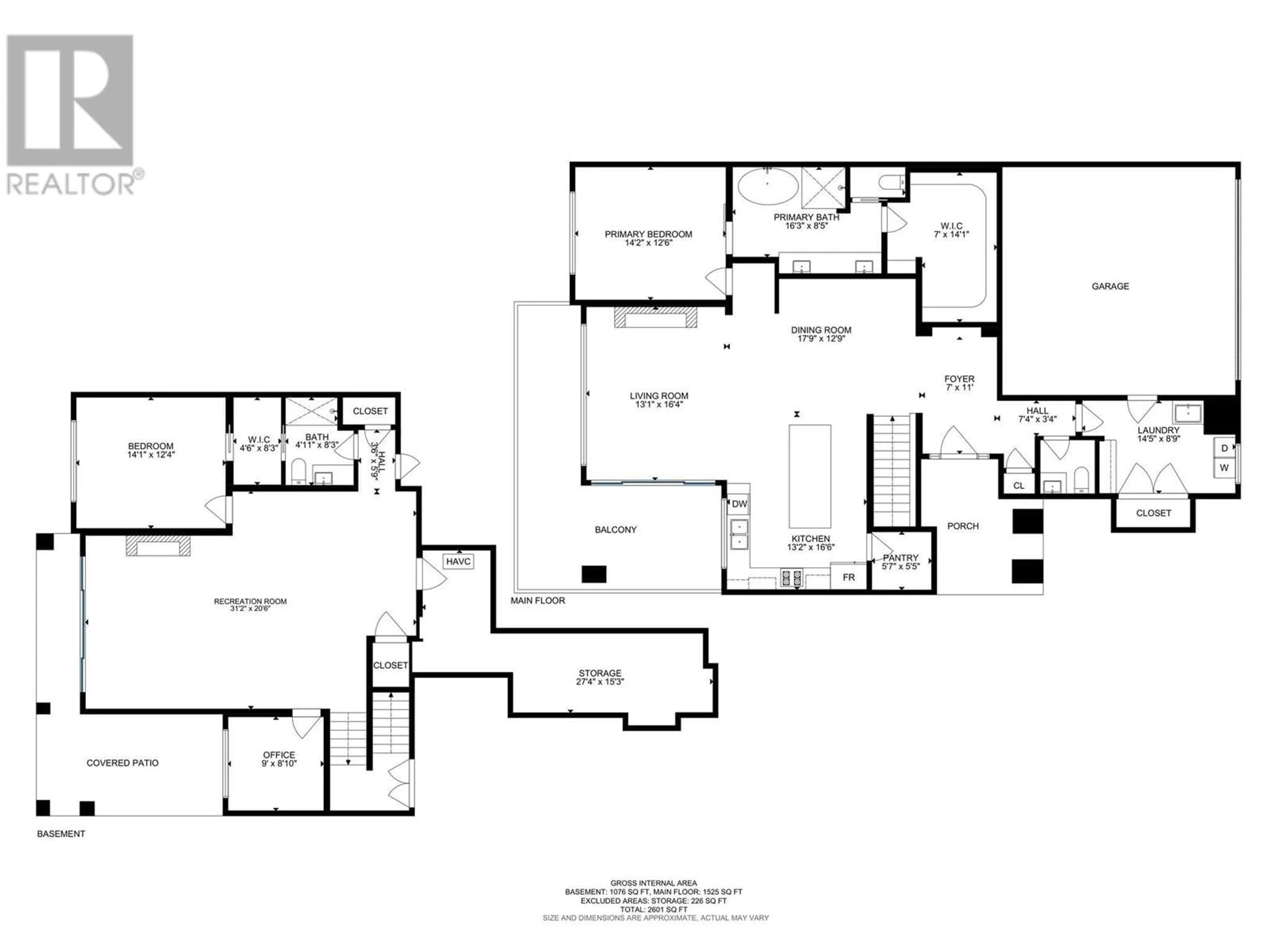 Floor plan for 468 SPARROW HAWK COURT, Kelowna British Columbia V1W0A6
