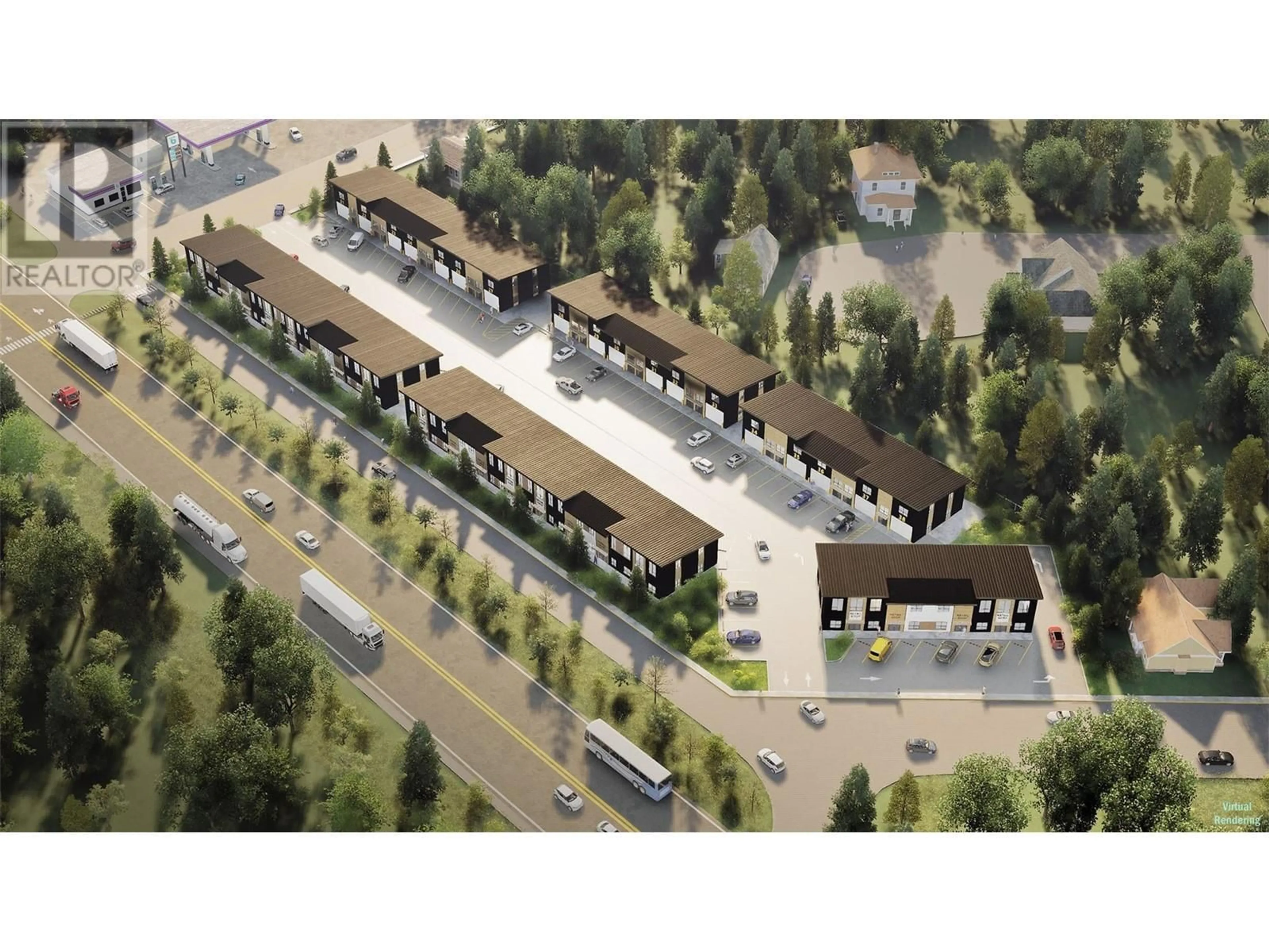 A pic from outside/outdoor area/front of a property/back of a property/a pic from drone, street for 2 - 1002 SEED FRONTAGE ROAD, Sicamous British Columbia V0E2V4