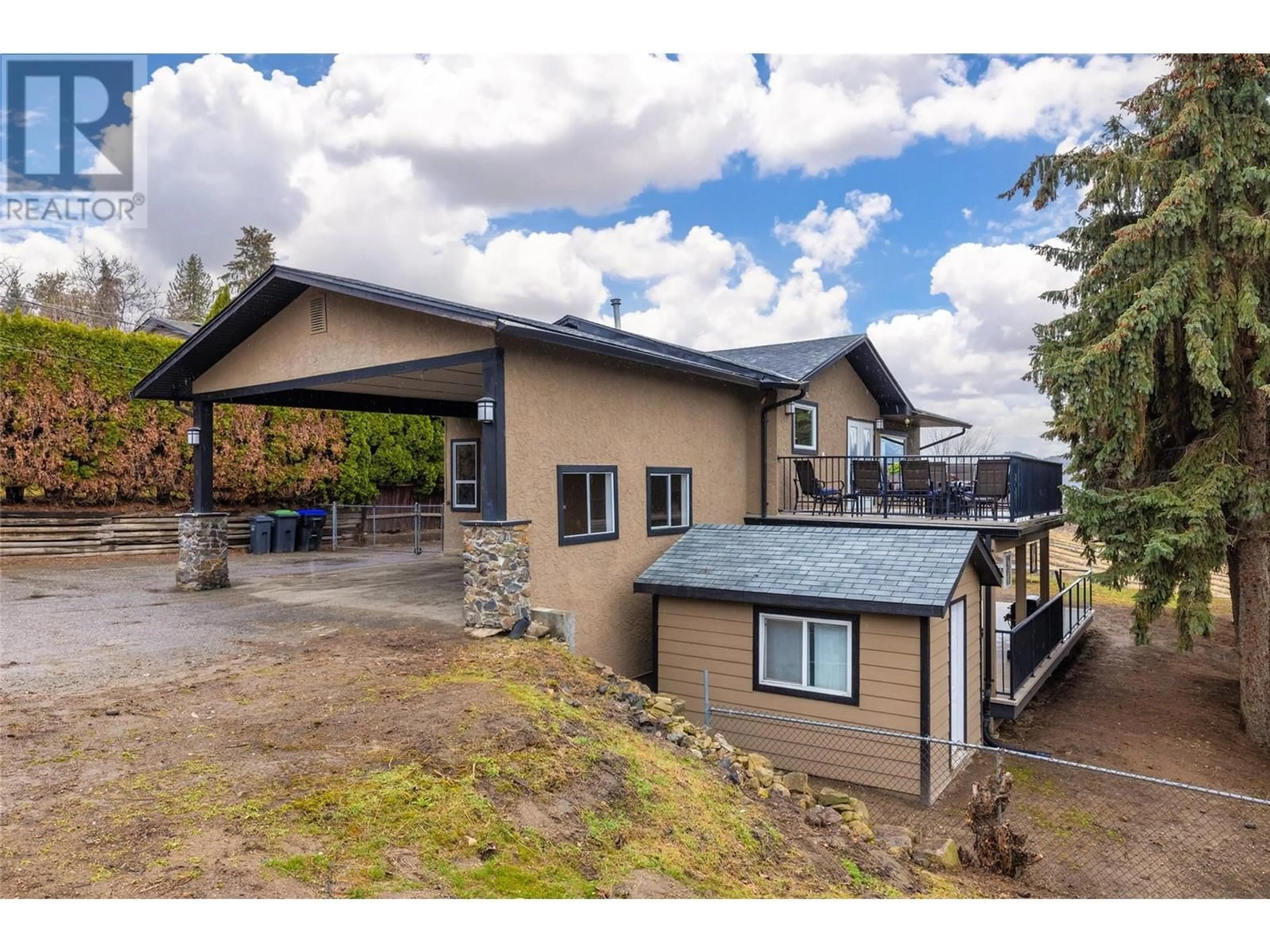 A pic from outside/outdoor area/front of a property/back of a property/a pic from drone, mountain view for 2140 MCKENZIE ROAD, Kelowna British Columbia V1P1A6