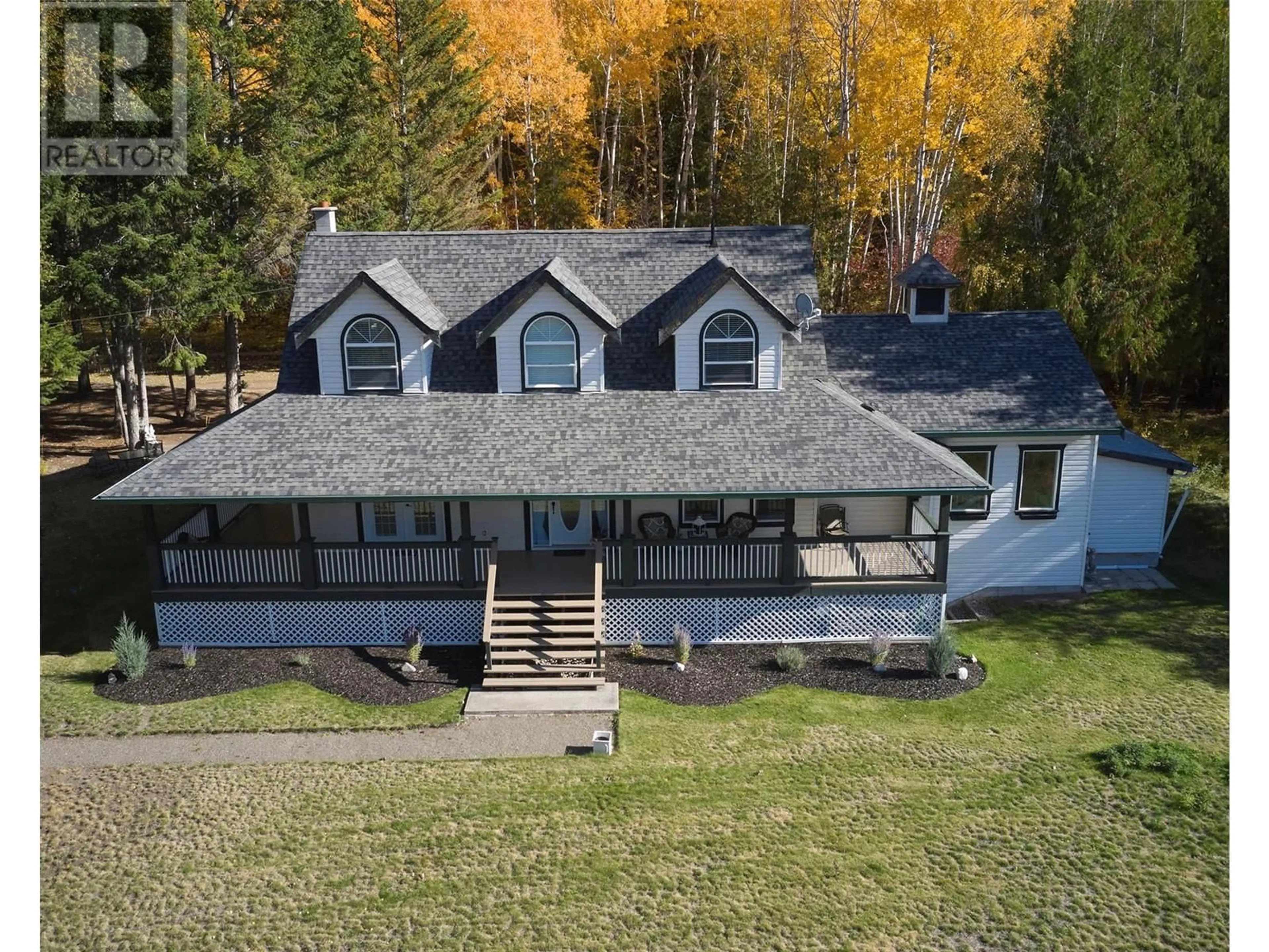 A pic from outside/outdoor area/front of a property/back of a property/a pic from drone, unknown for 5228 WARREN CREEK ROAD, Falkland British Columbia V0E1W0