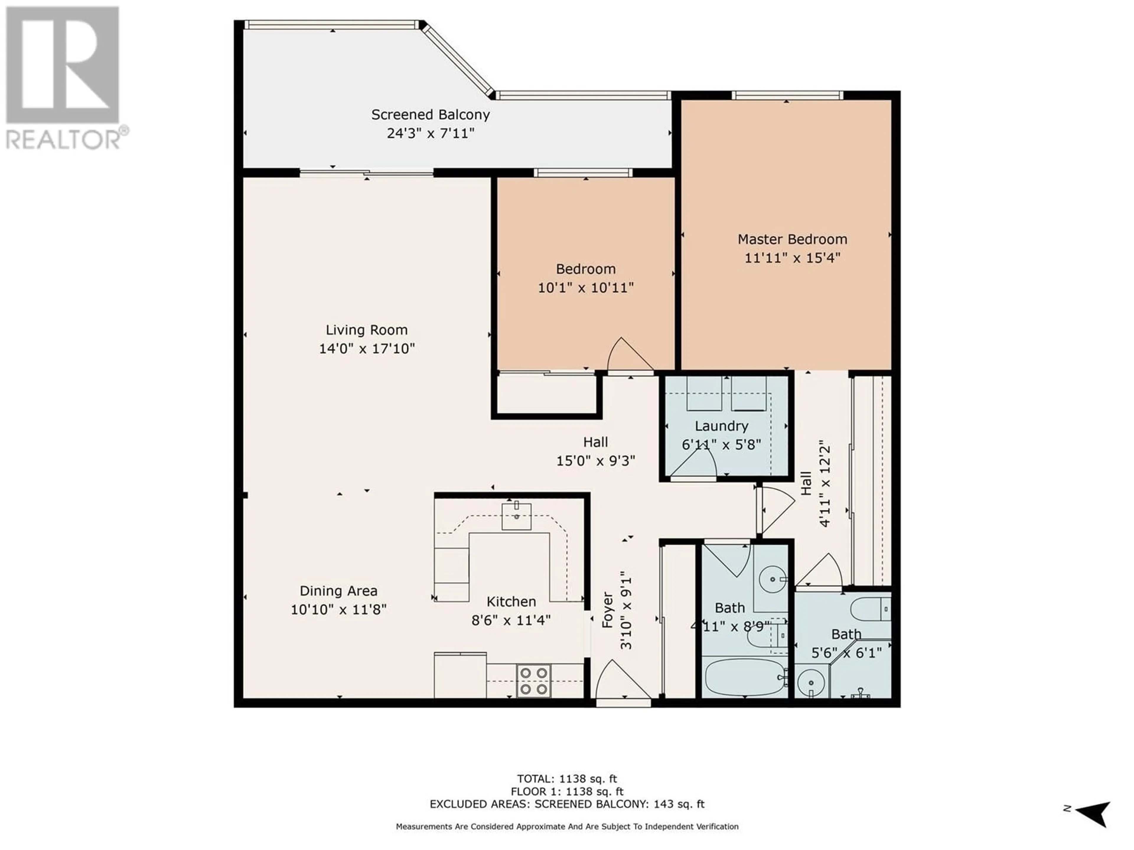 Floor plan for 206 - 2110 HOY STREET, Kelowna British Columbia V1Y8T4