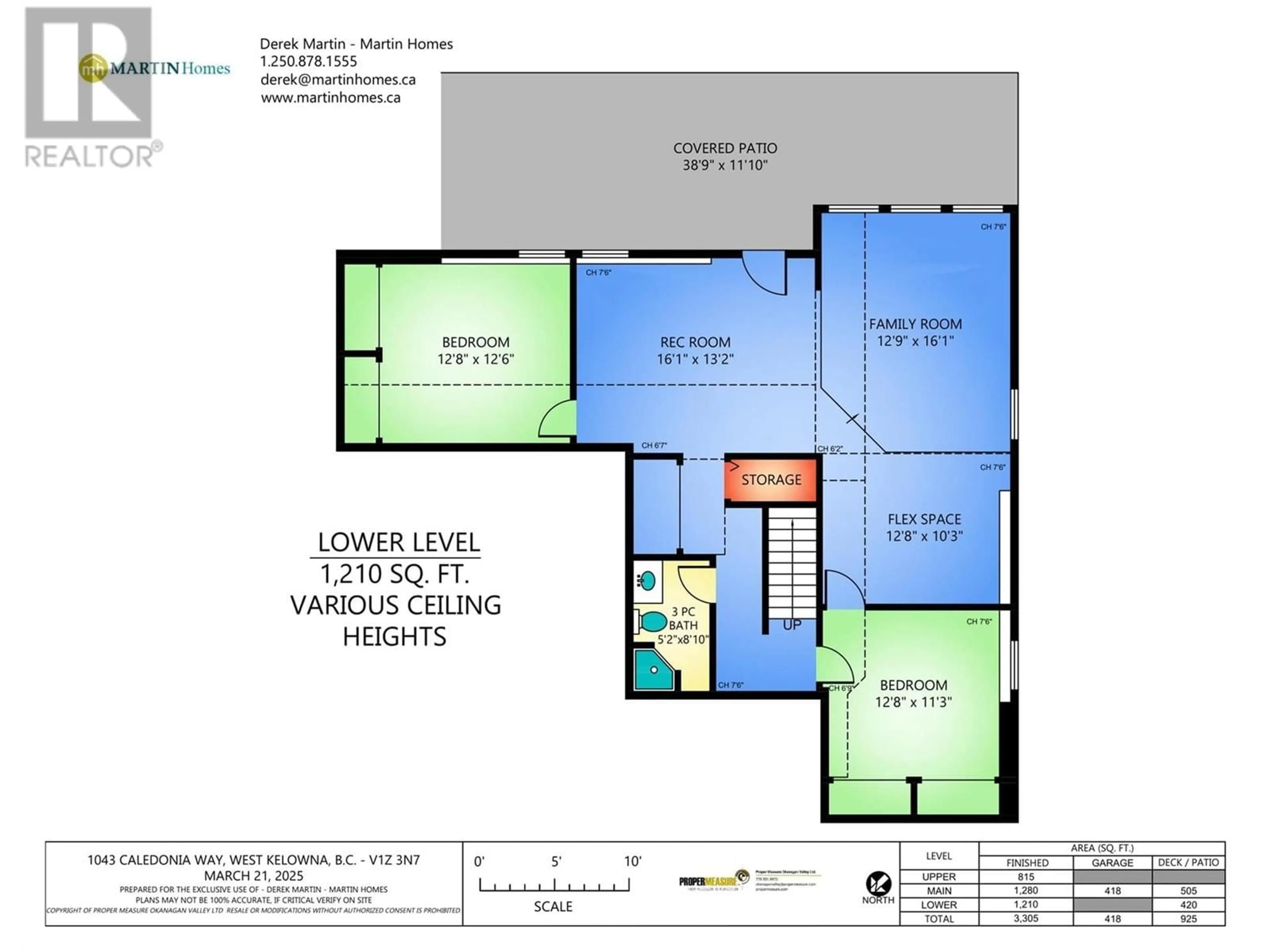 Floor plan for 1043 CALEDONIA WAY, West Kelowna British Columbia V1Z3N7