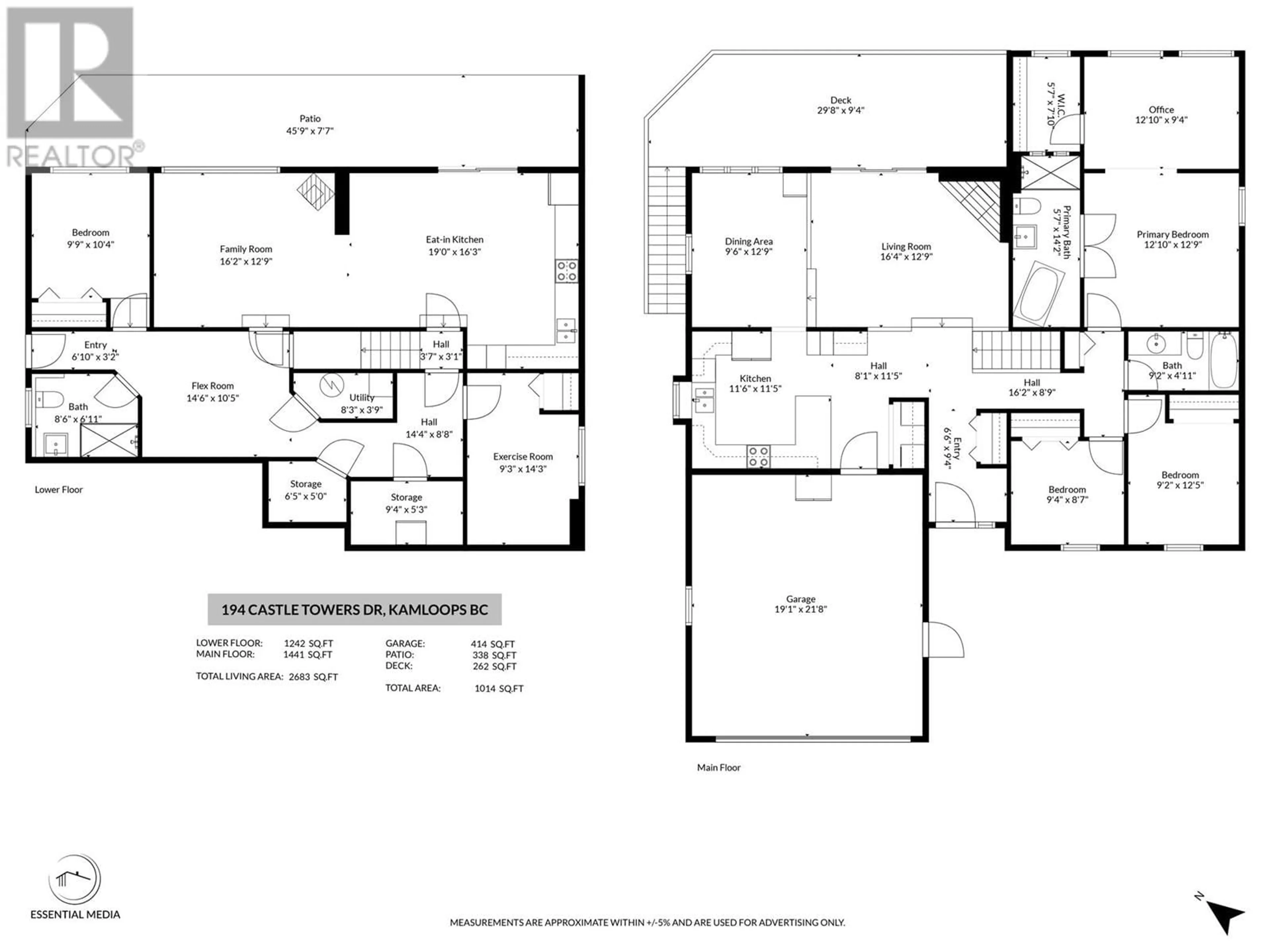 Floor plan for 194 CASTLE TOWERS DRIVE, Kamloops British Columbia V2E2C6