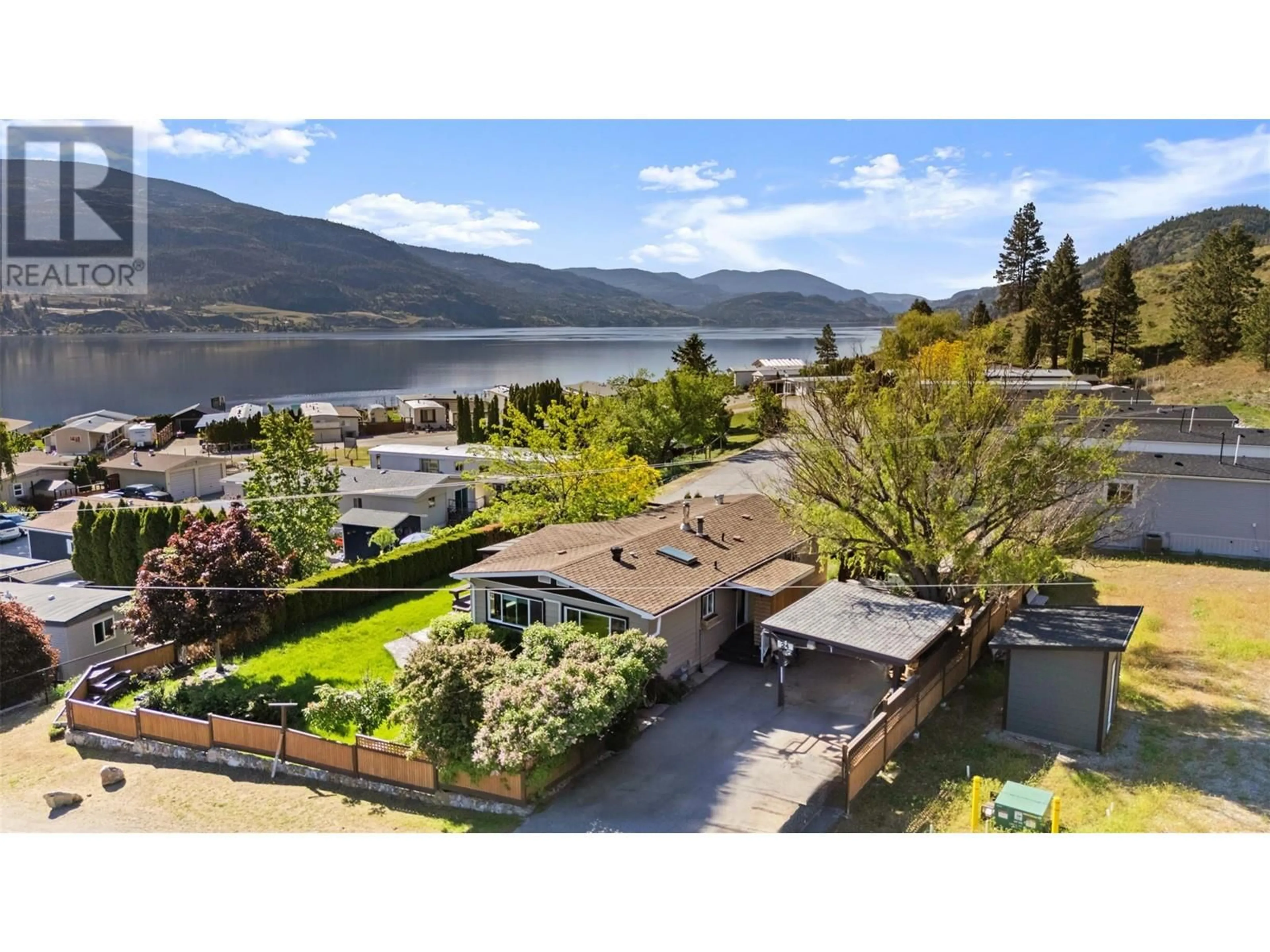 A pic from outside/outdoor area/front of a property/back of a property/a pic from drone, water/lake/river/ocean view for 24 - 201 HIGHWAY 97 HIGHWAY, Penticton British Columbia V2A0E4