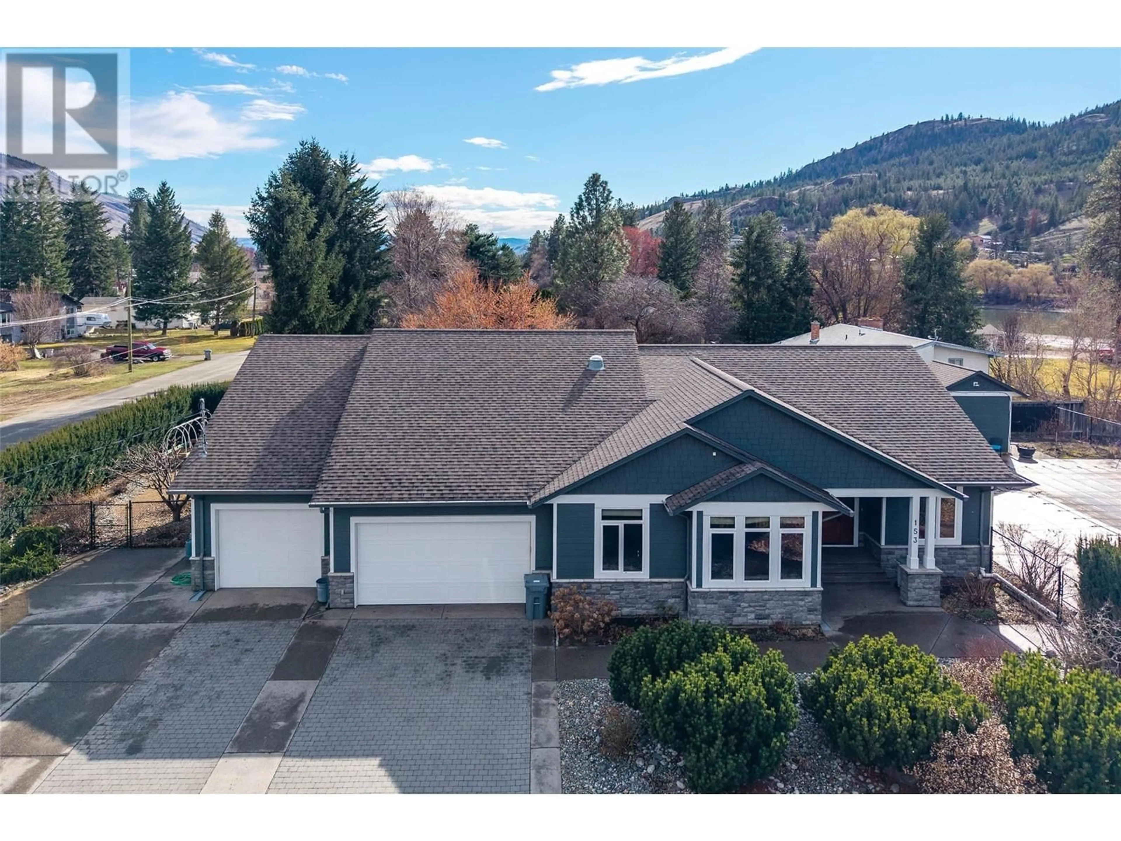 A pic from outside/outdoor area/front of a property/back of a property/a pic from drone, mountain view for 153 BEACHVIEW ROAD, Kamloops British Columbia V2H1M5