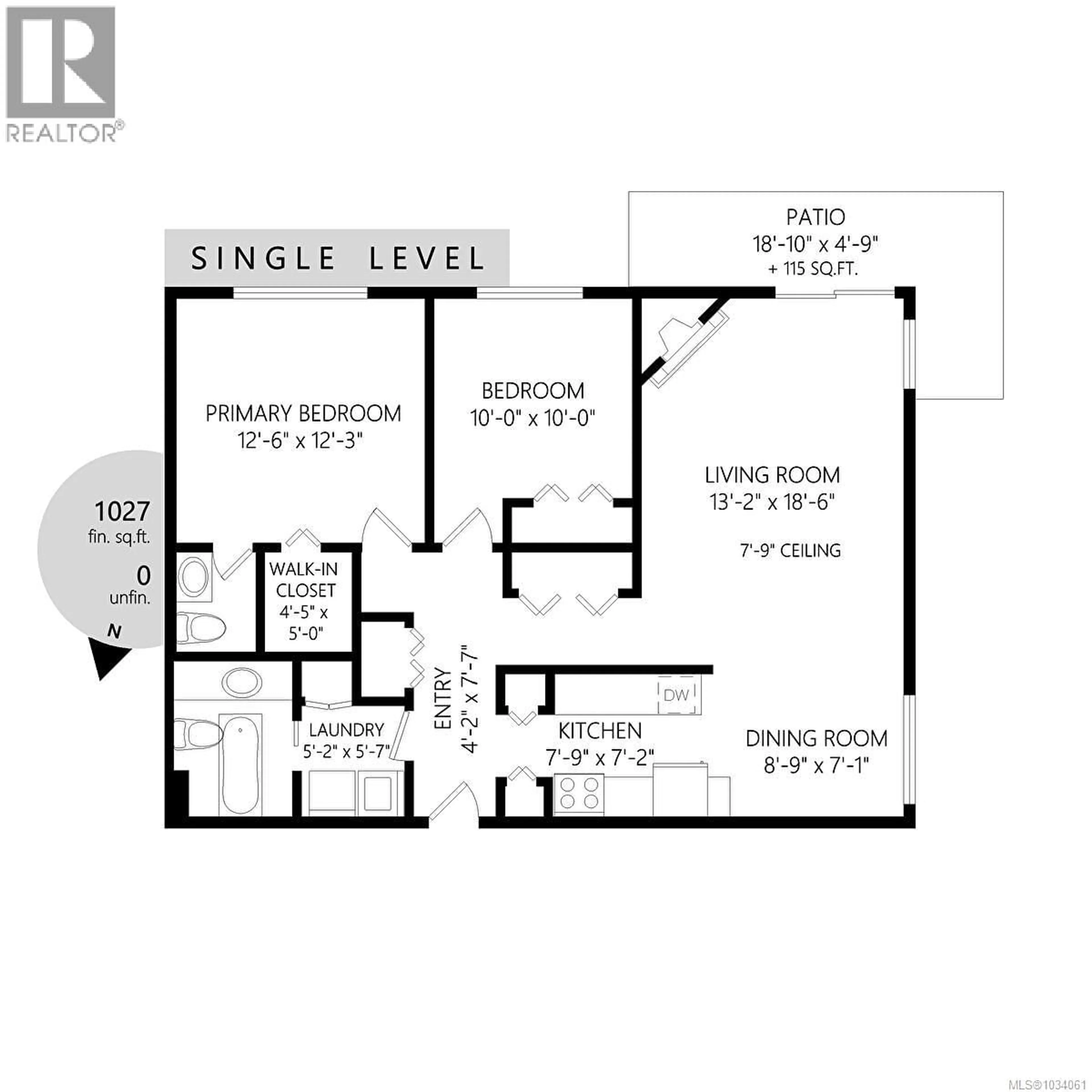 Floor plan for 102 - 2360 JAMES WHITE BOULEVARD, Sidney British Columbia V8L1Z7
