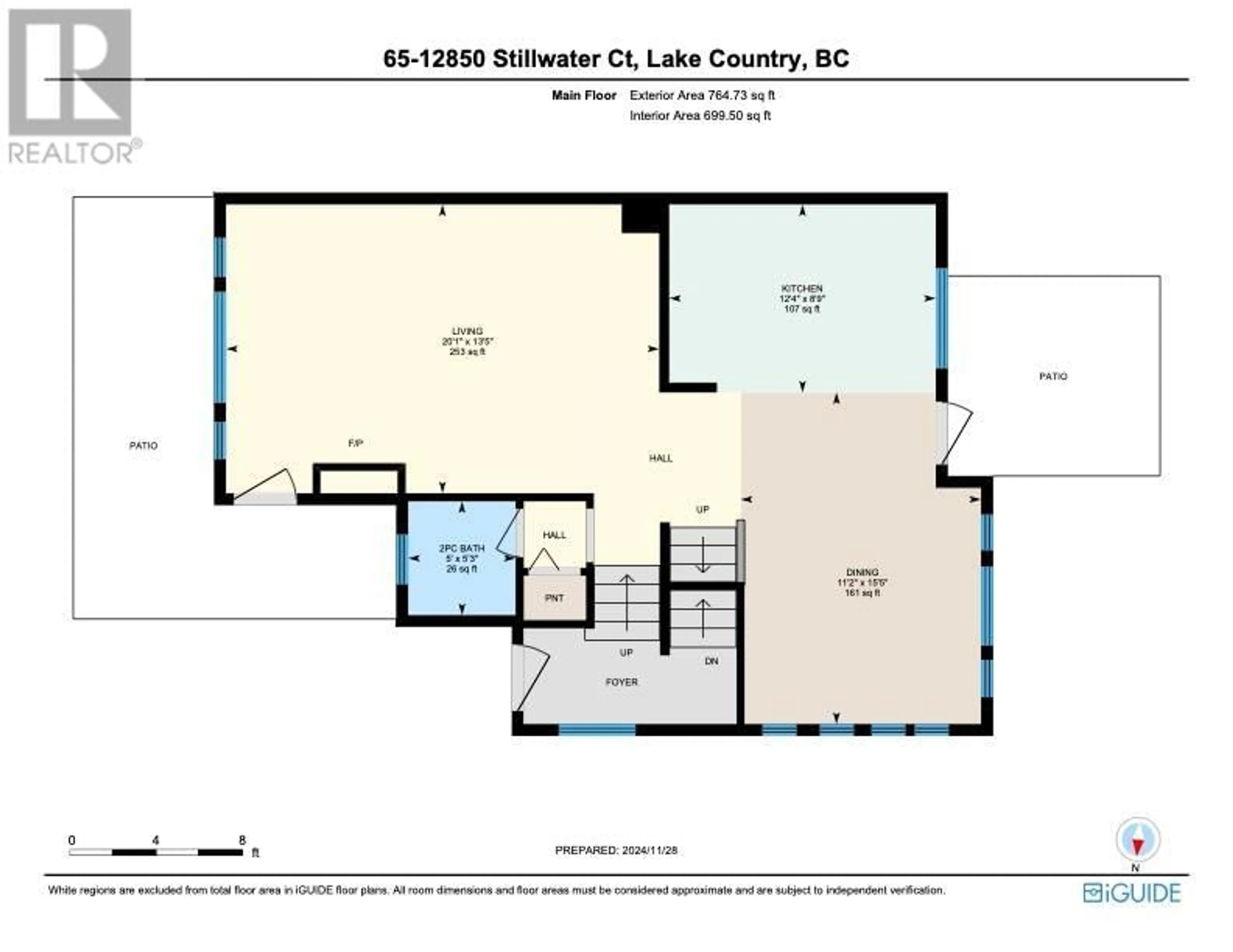 Floor plan for 65 - 12850 STILLWATER COURT, Lake Country British Columbia V4V2S9