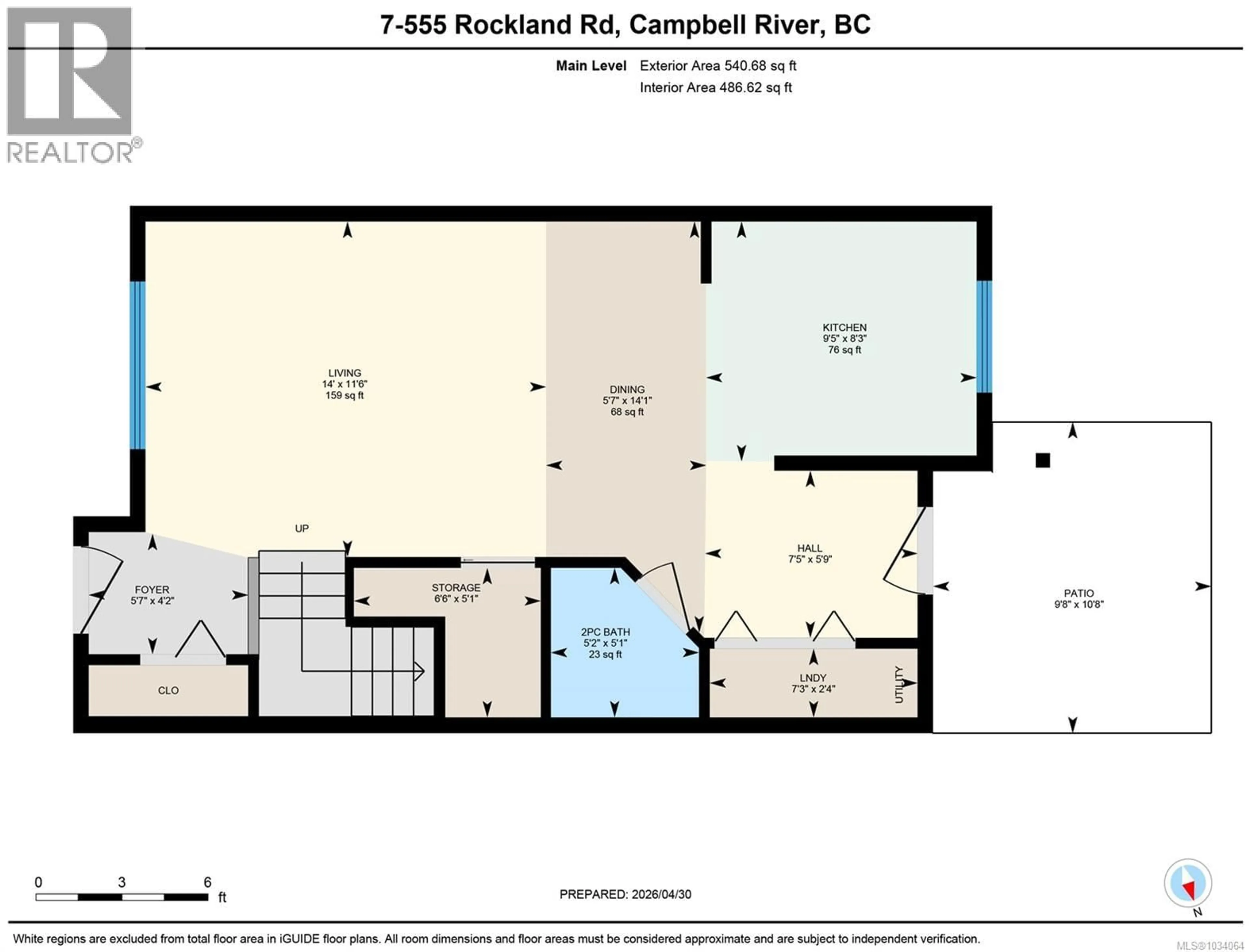 Floor plan for 7 - 555 ROCKLAND ROAD, Campbell River British Columbia V9W8B7