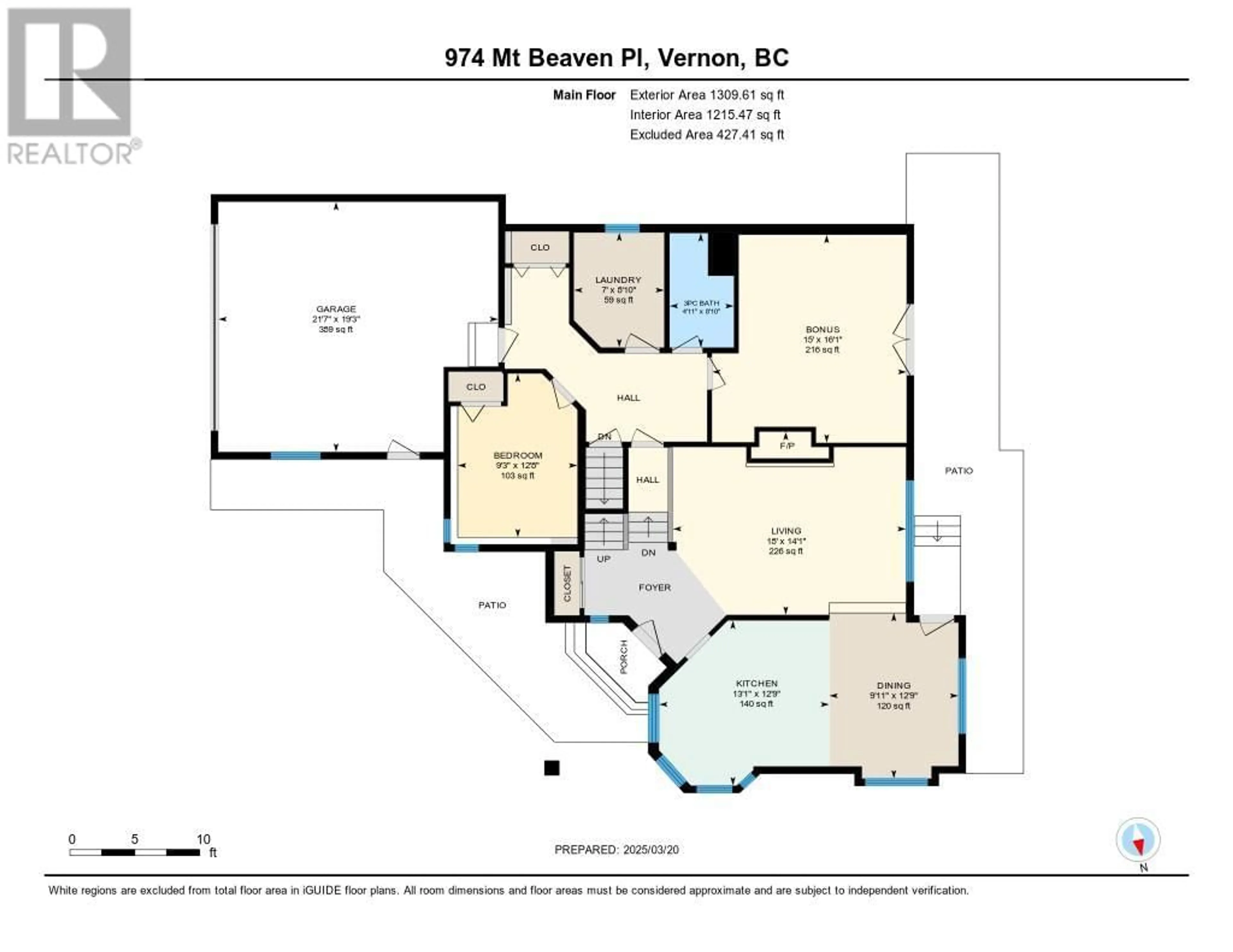 Floor plan for 974 MT. BEAVEN PLACE, Vernon British Columbia V1B2Y8