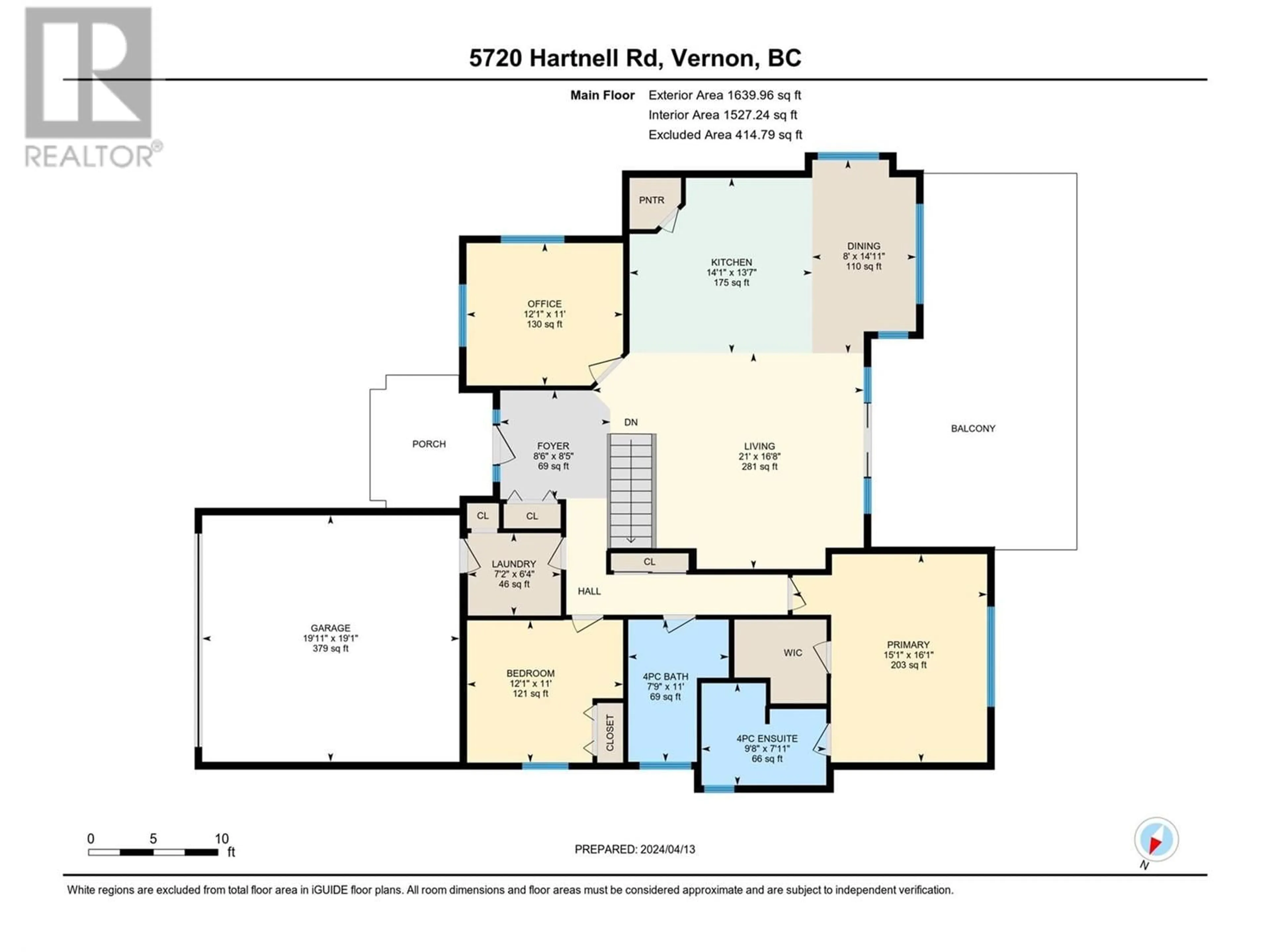Floor plan for 1 - 5720 HARTNELL ROAD, Vernon British Columbia V1B3J5