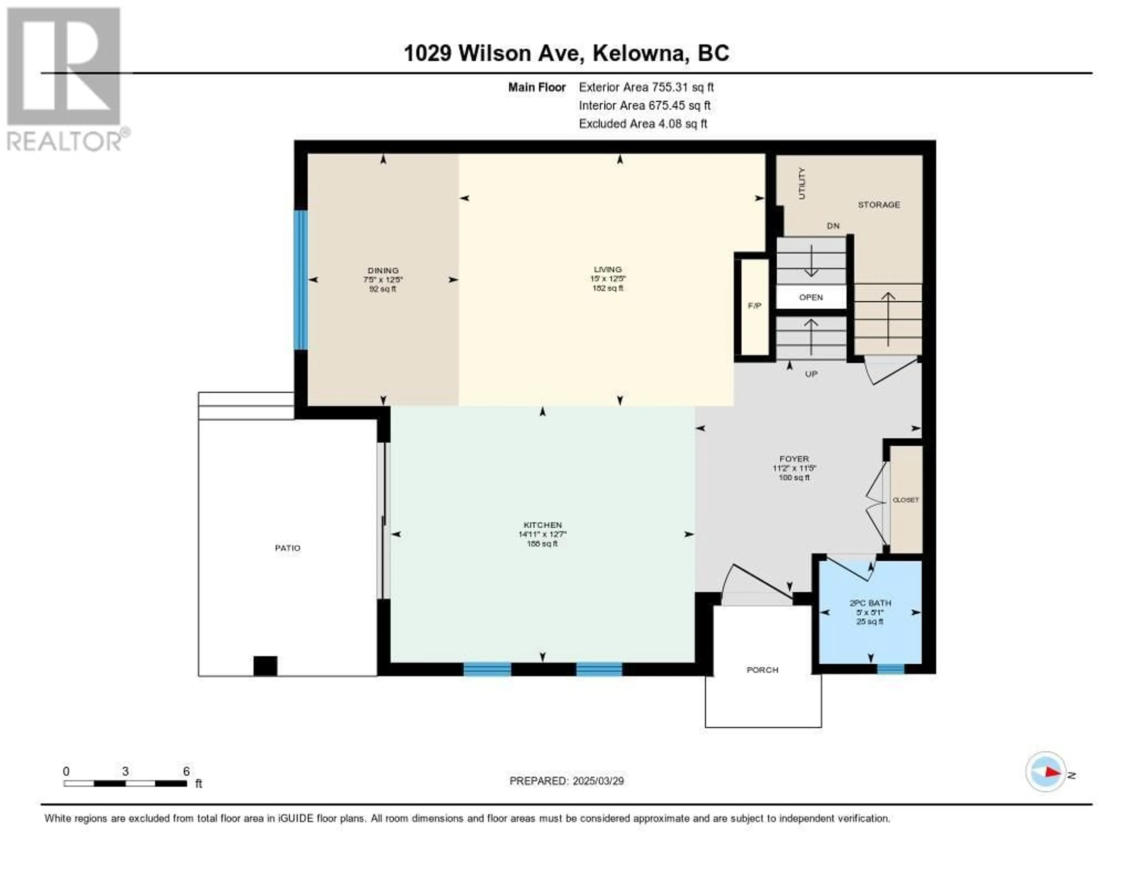 Floor plan for 1029 WILSON AVENUE, Kelowna British Columbia V1Y6Y4