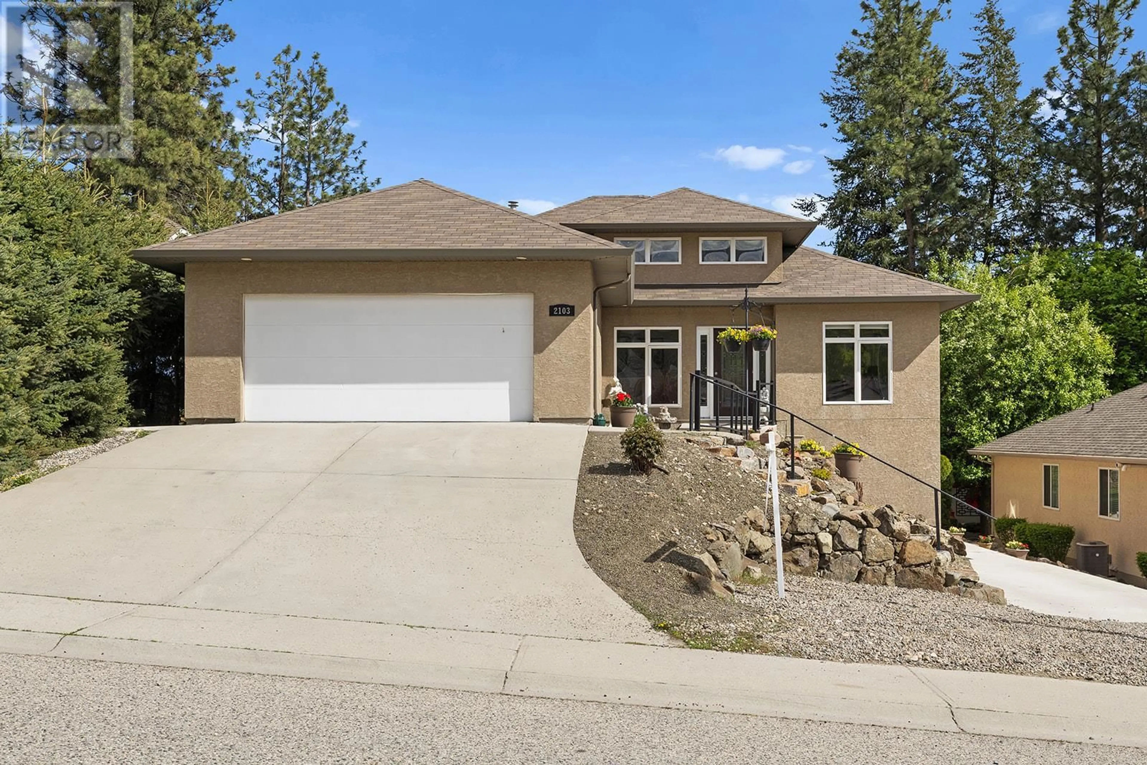 Home with vinyl exterior material, street for 2103 SUNVIEW DRIVE, West Kelowna British Columbia V1Z3P9