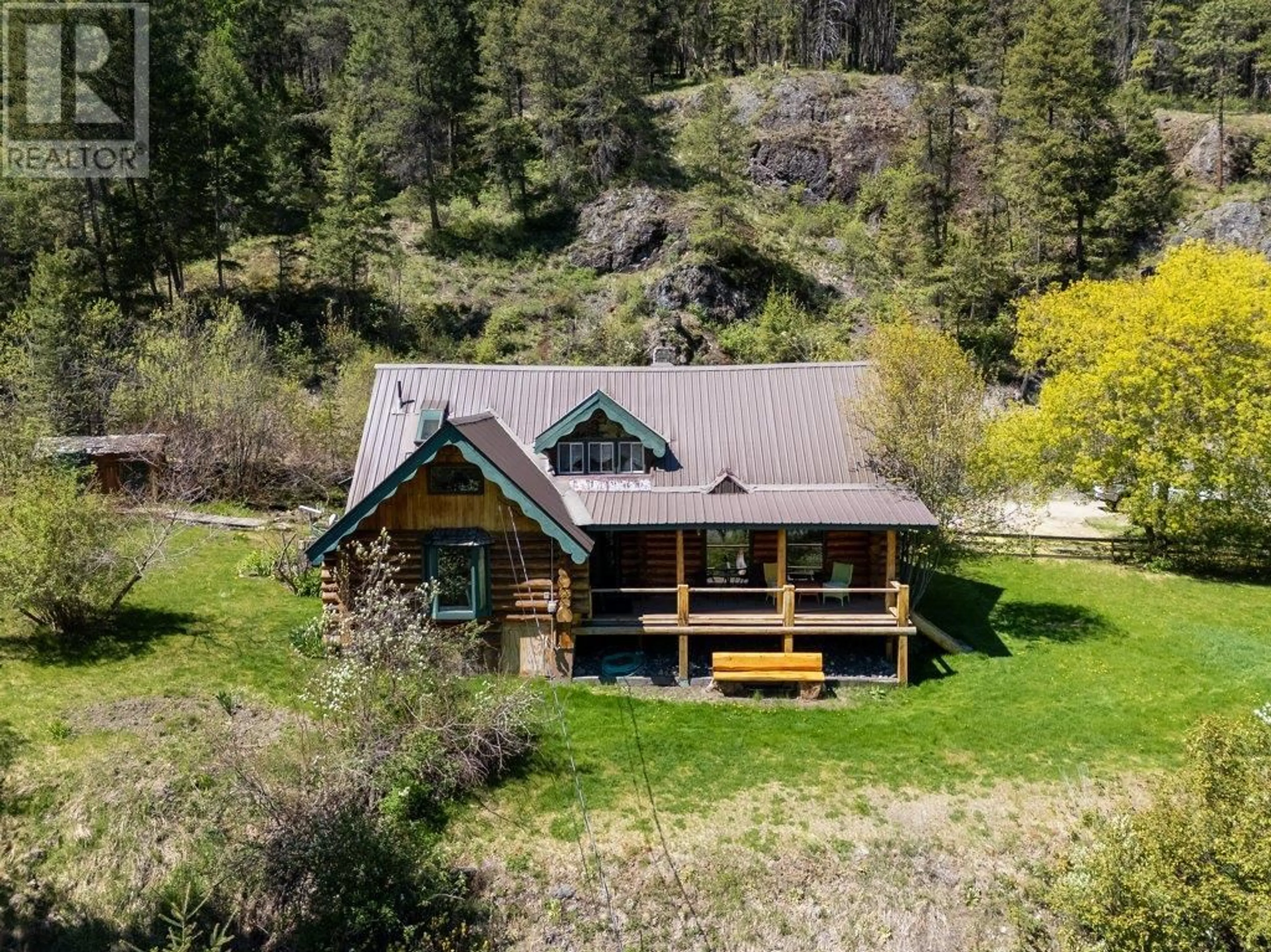 A pic from outside/outdoor area/front of a property/back of a property/a pic from drone, water/lake/river/ocean view for 3015 CHRISTIAN VALLEY ROAD, Westbridge British Columbia V0H1Y0