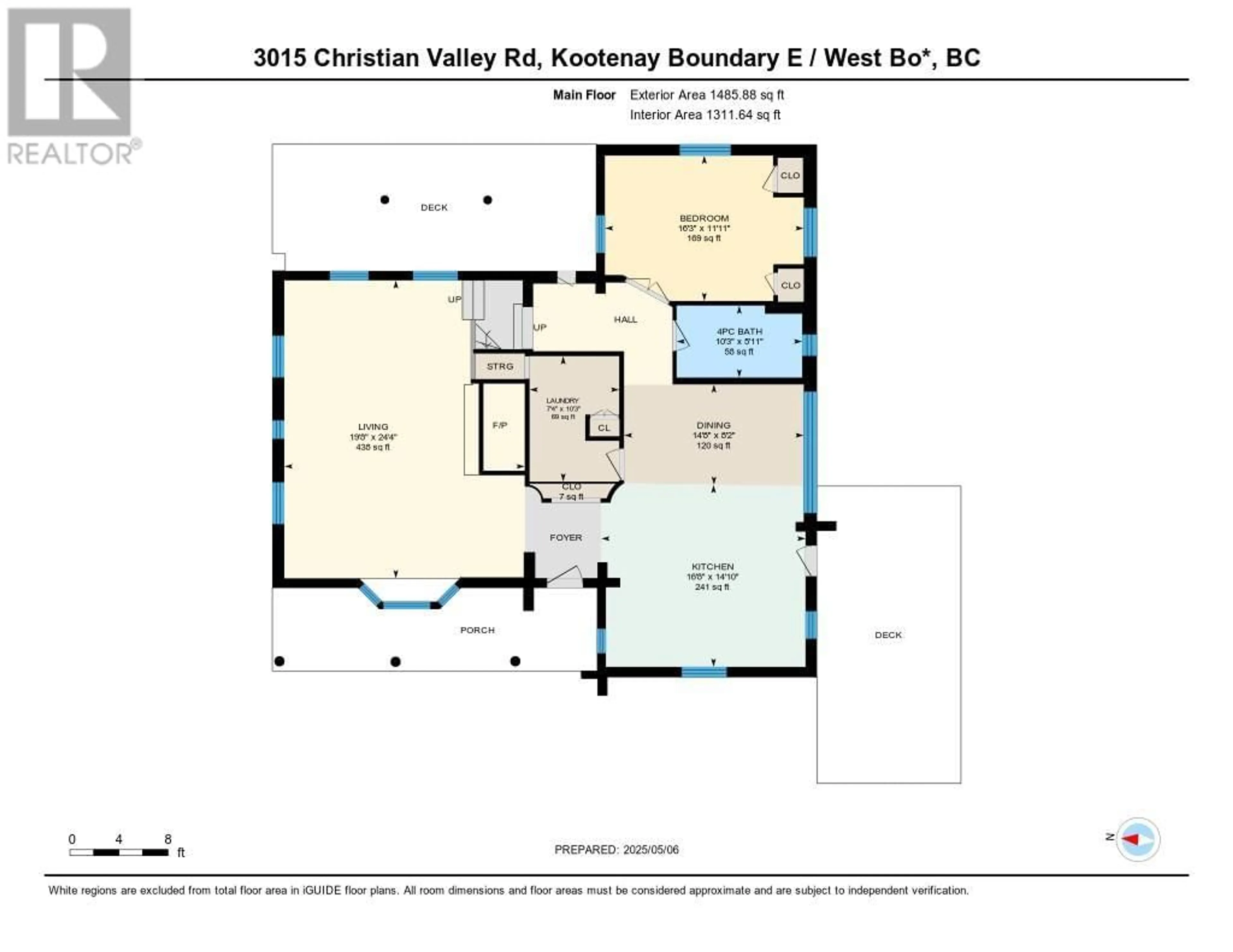 Floor plan for 3015 CHRISTIAN VALLEY ROAD, Westbridge British Columbia V0H1Y0