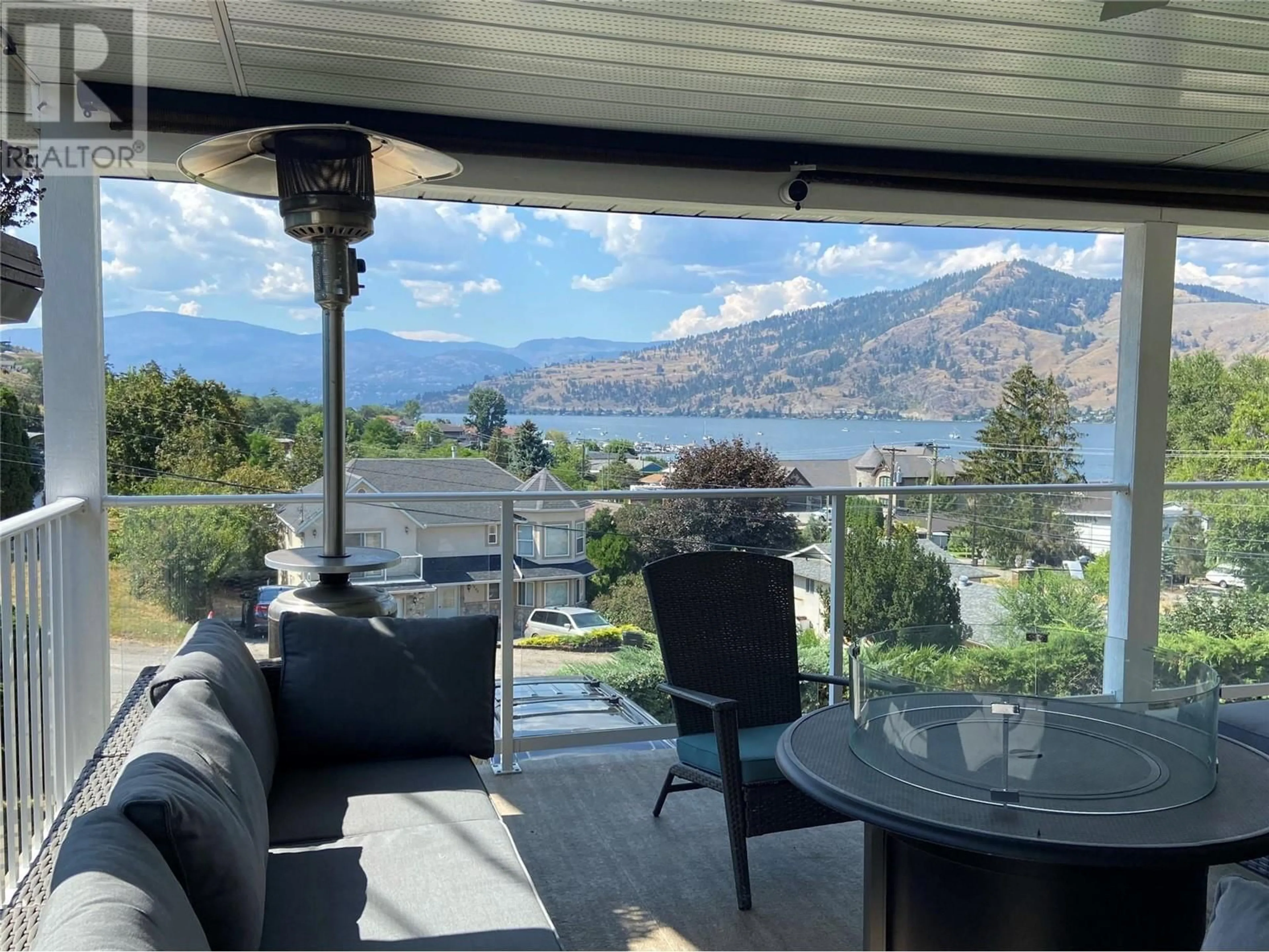 Patio, water/lake/river/ocean view for 7491 LONGACRE DRIVE, Vernon British Columbia V1H1G7