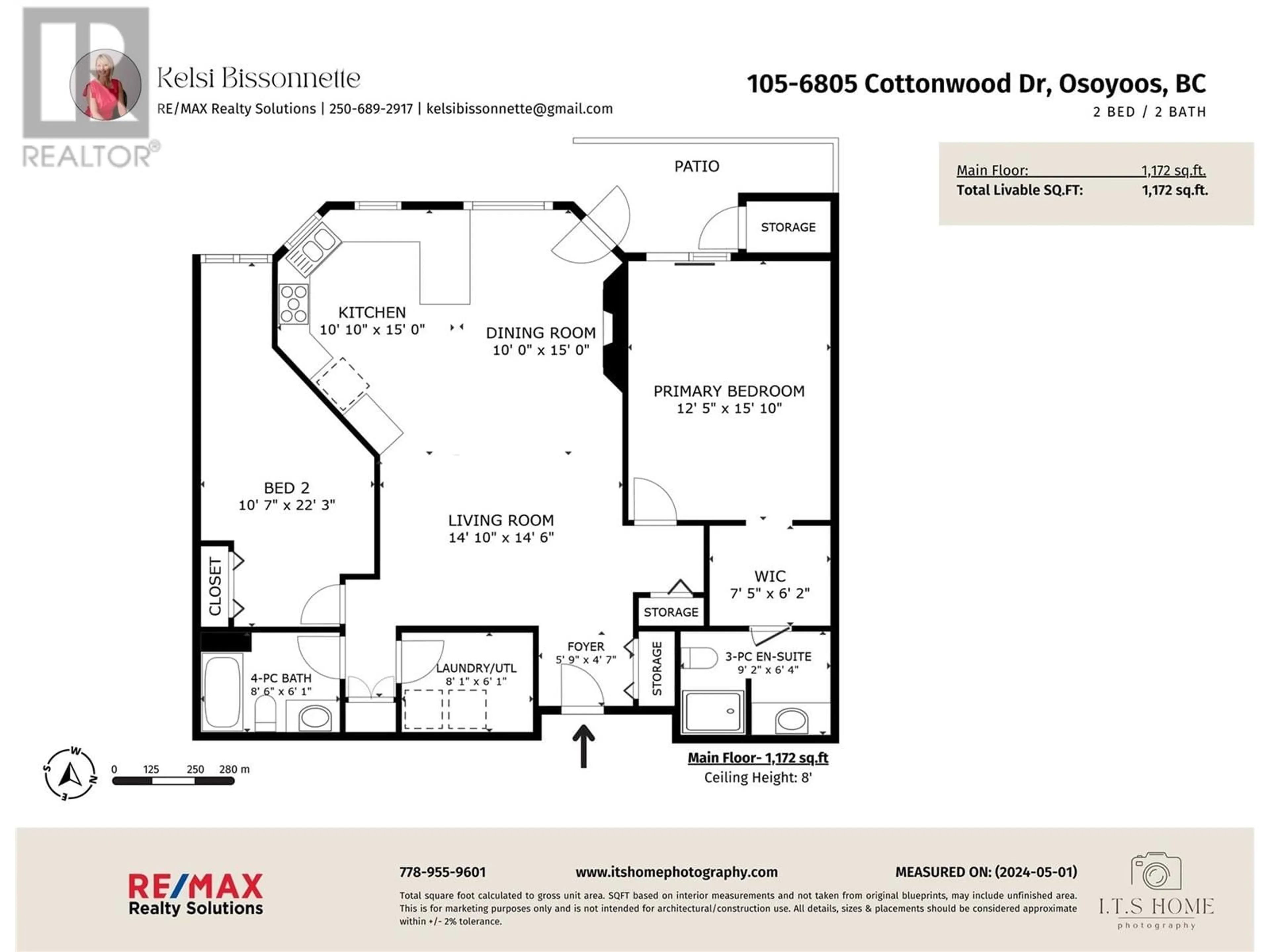 Floor plan for 105 - 6805 COTTONWOOD DRIVE, Osoyoos British Columbia V0H1V3
