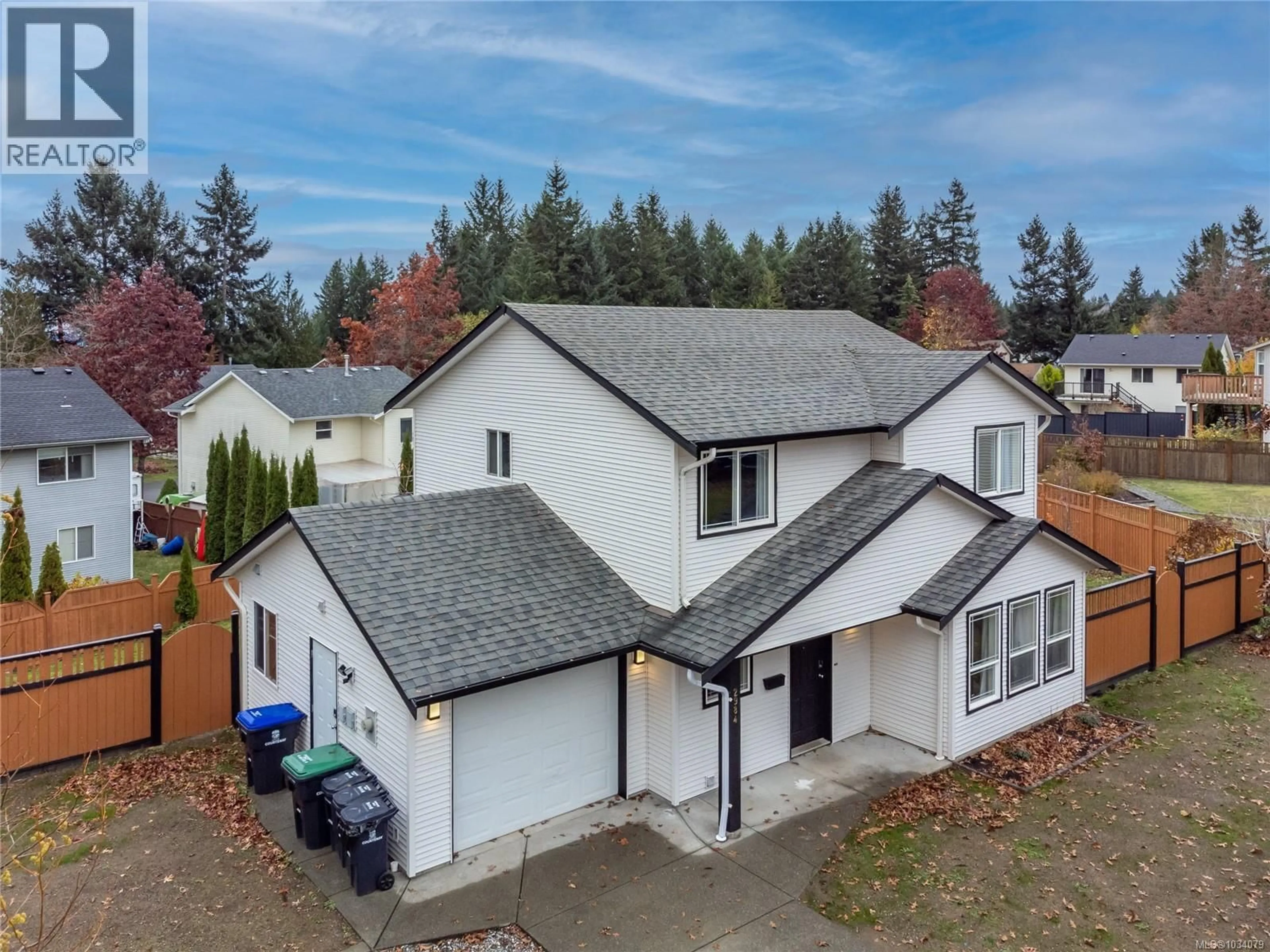 A pic from outside/outdoor area/front of a property/back of a property/a pic from drone, street for 2984 HUCKLEBERRY PLACE, Courtenay British Columbia V9N9W7