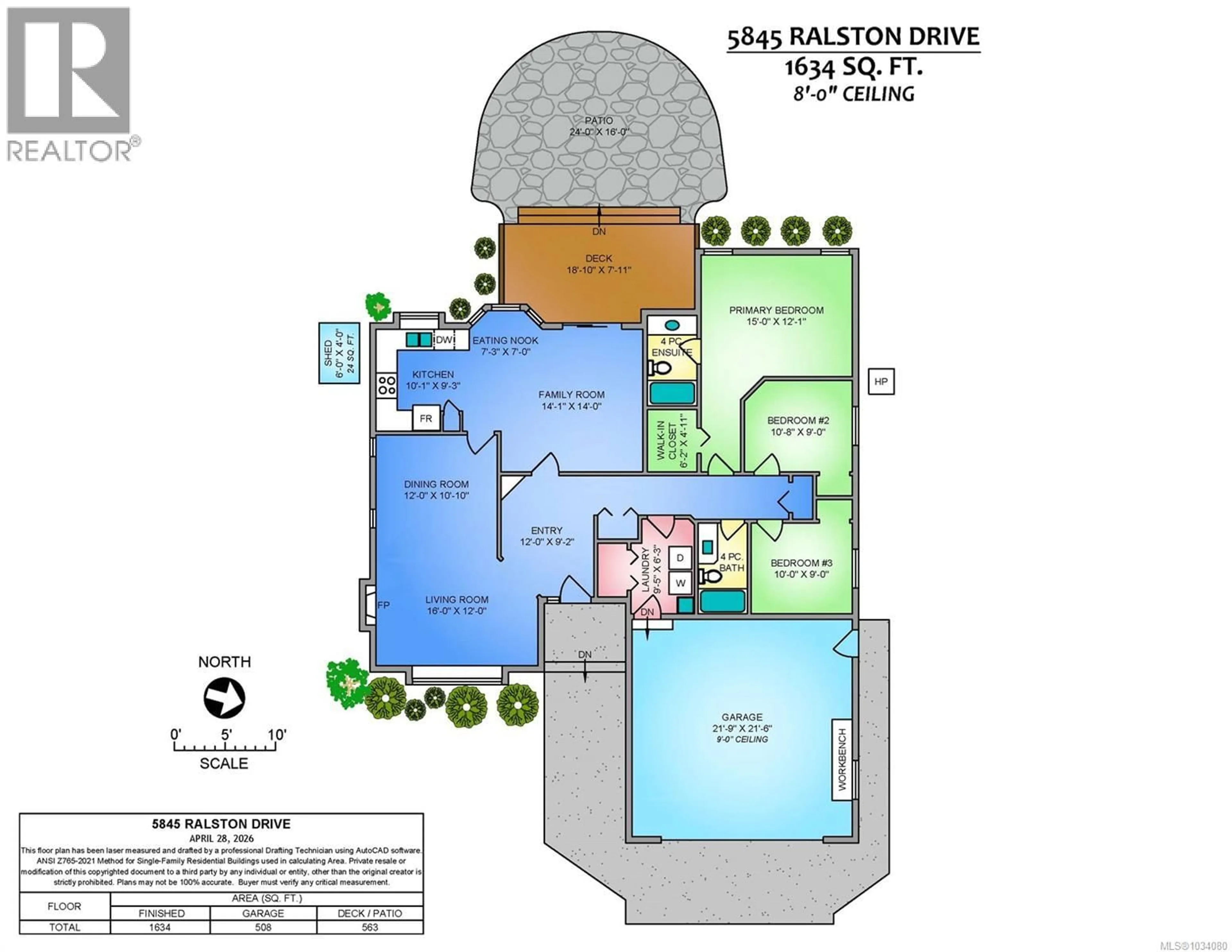 Floor plan for 5845 RALSTON DRIVE, Nanaimo British Columbia V9T6C5