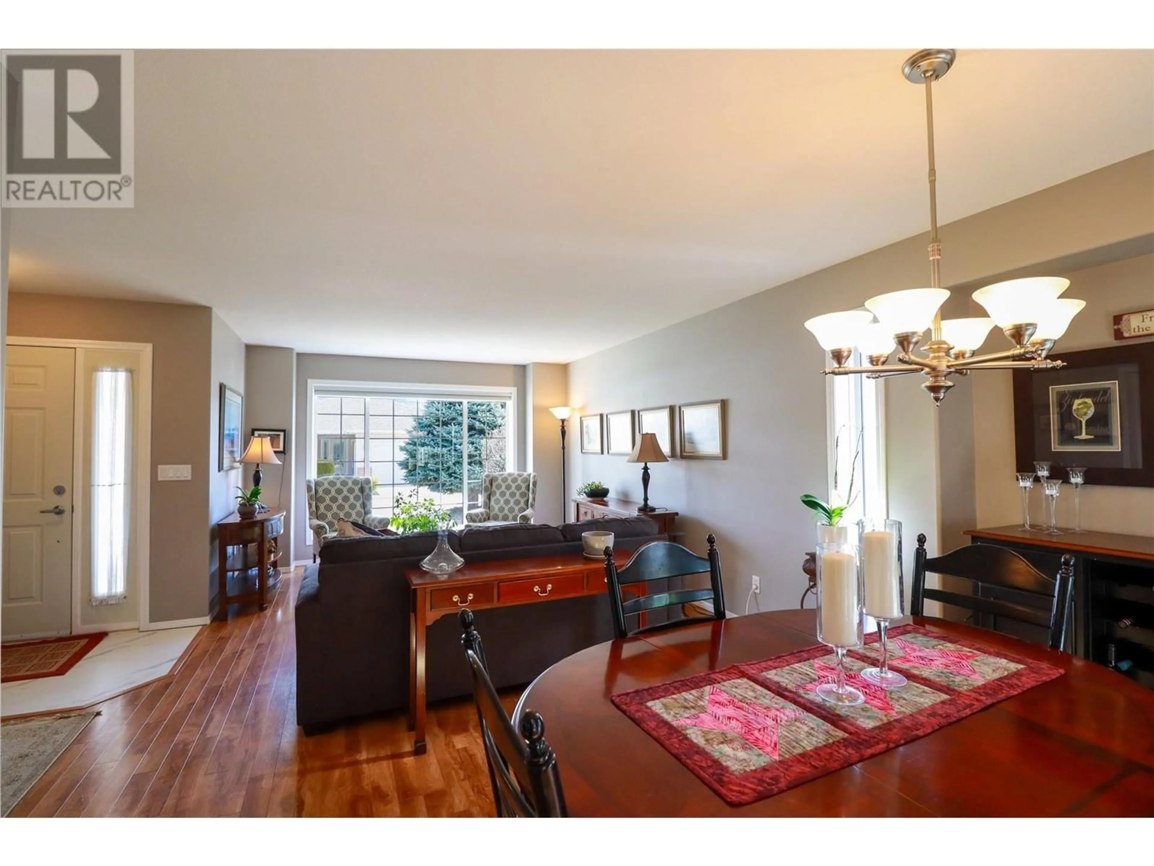 Dining room, wood/laminate floor for 531 RED WING DRIVE, Penticton British Columbia V2A7K8