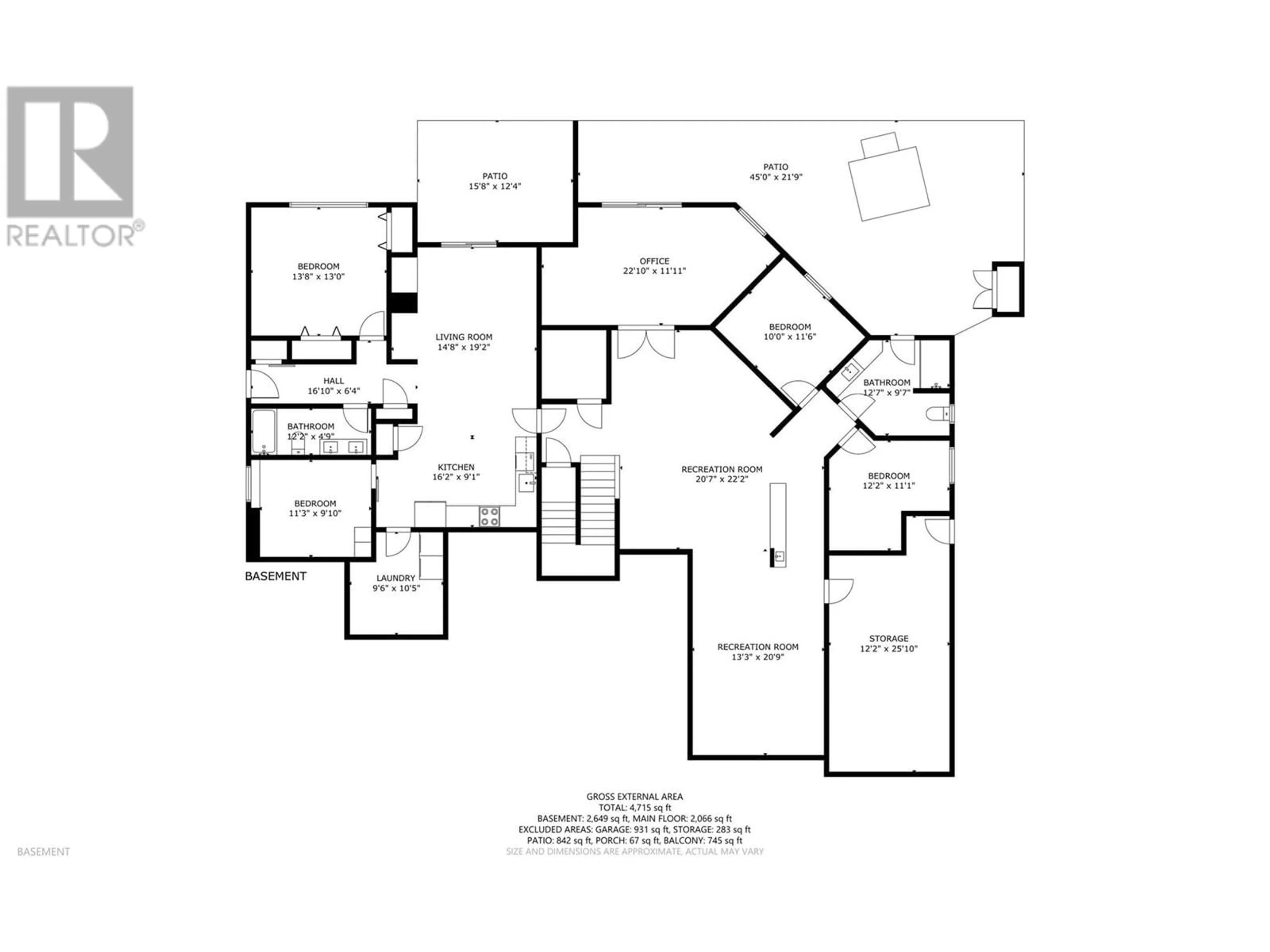 Floor plan for 1548 PHOENIX DRIVE, Vernon British Columbia V1B4B3