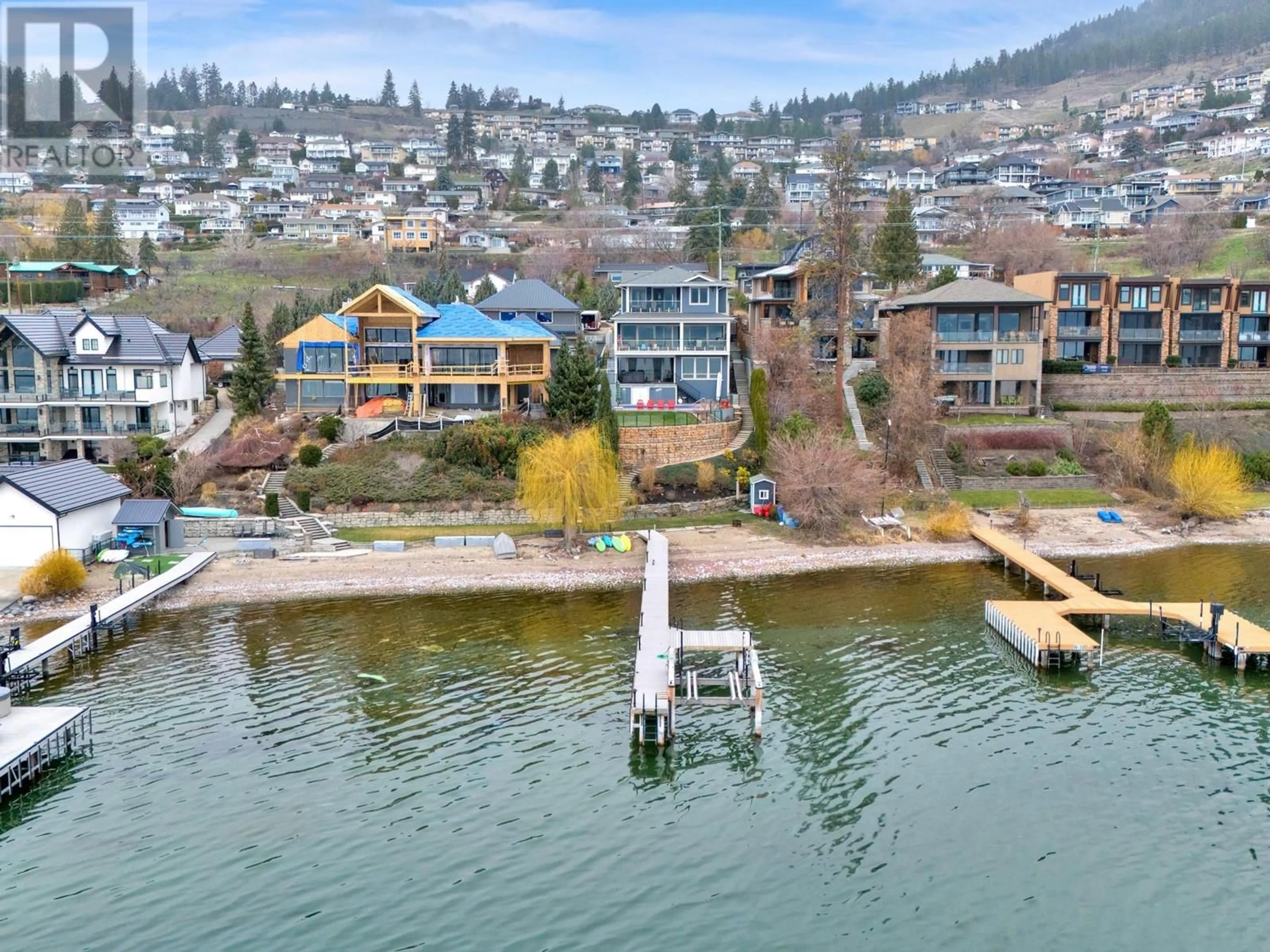 A pic from outside/outdoor area/front of a property/back of a property/a pic from drone, water/lake/river/ocean view for 5251 BUCHANAN ROAD, Peachland British Columbia V0H1X1