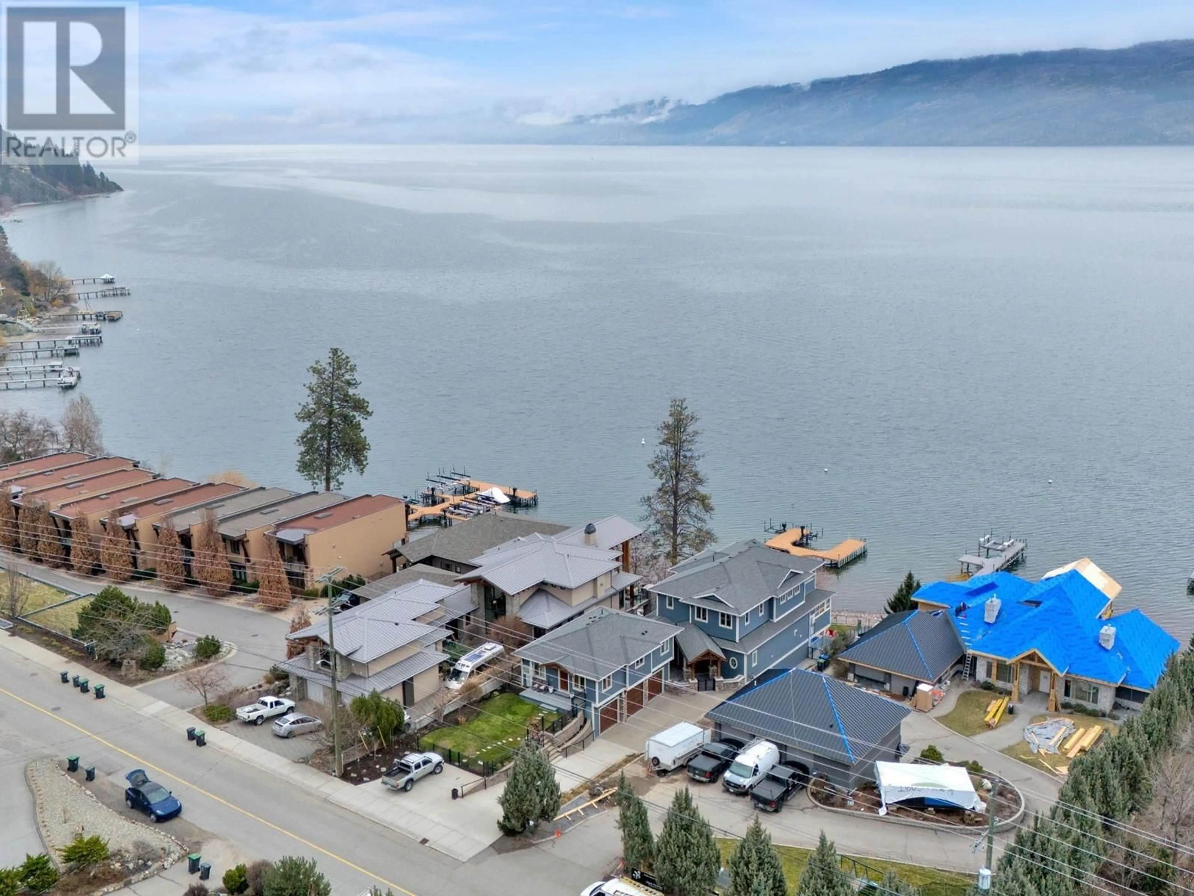 A pic from outside/outdoor area/front of a property/back of a property/a pic from drone, water/lake/river/ocean view for 5251 BUCHANAN ROAD, Peachland British Columbia V0H1X1