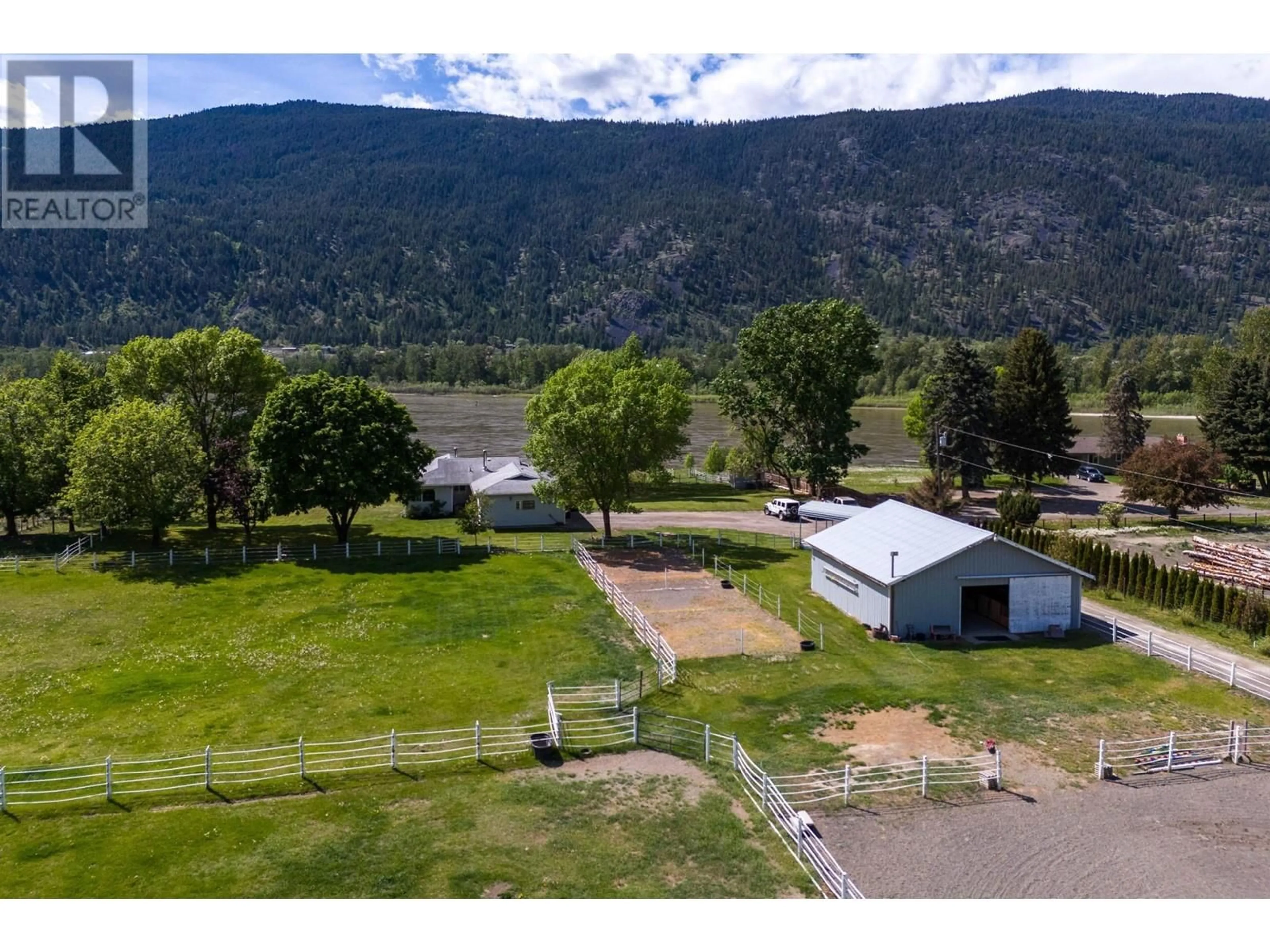 A pic from outside/outdoor area/front of a property/back of a property/a pic from drone, mountain view for 8717 VETERAN ROAD, Kamloops British Columbia V0E1Z2