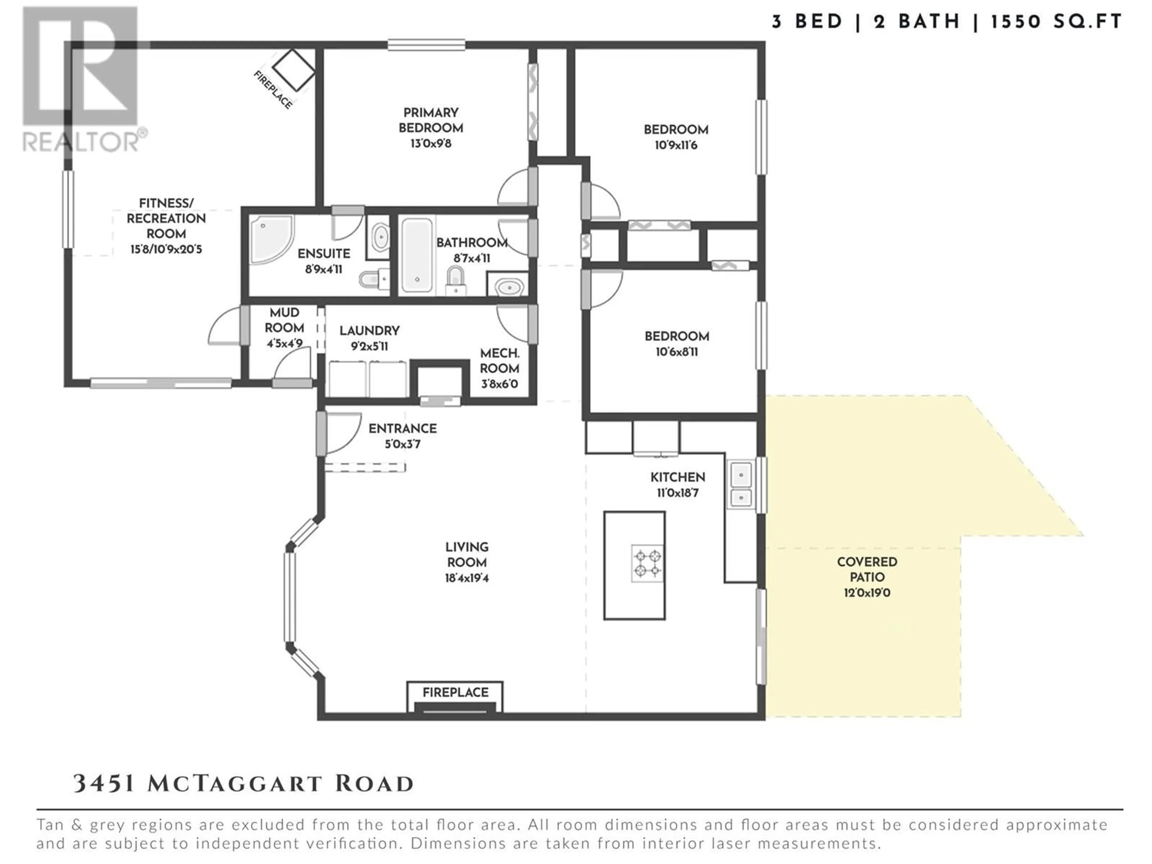 Floor plan for 3451 MCTAGGART ROAD, West Kelowna British Columbia V4T1H7