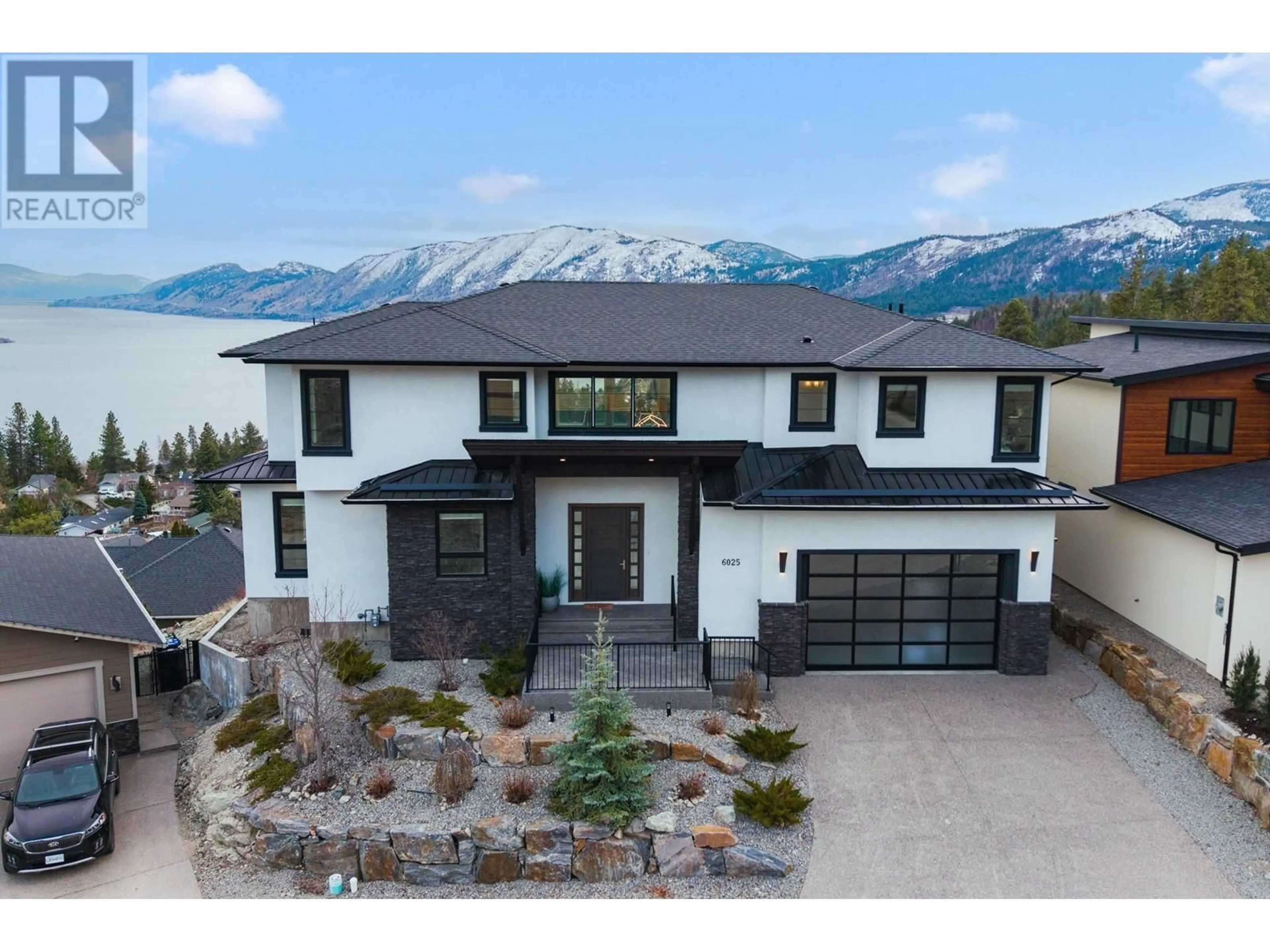 A pic from outside/outdoor area/front of a property/back of a property/a pic from drone, water/lake/river/ocean view for 6025 GERRIE ROAD, Peachland British Columbia V0H1X4