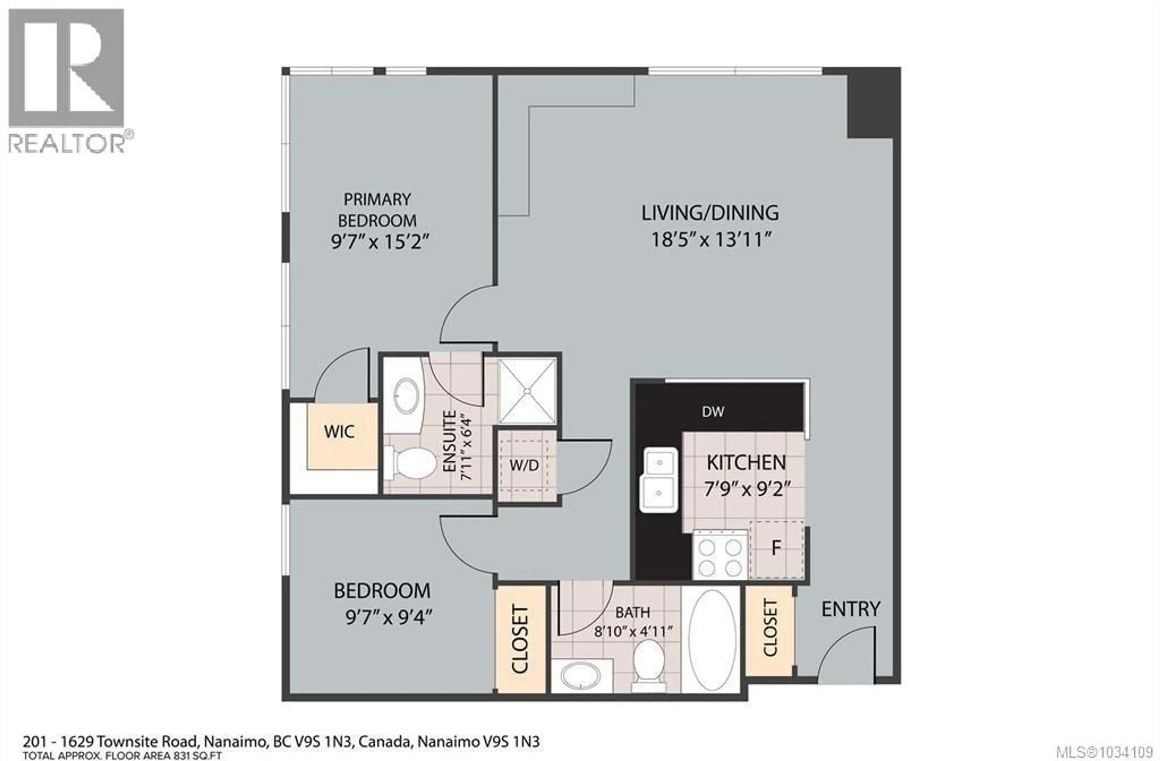 Floor plan for 201 - 1629 TOWNSITE ROAD, Nanaimo British Columbia V9S1N3