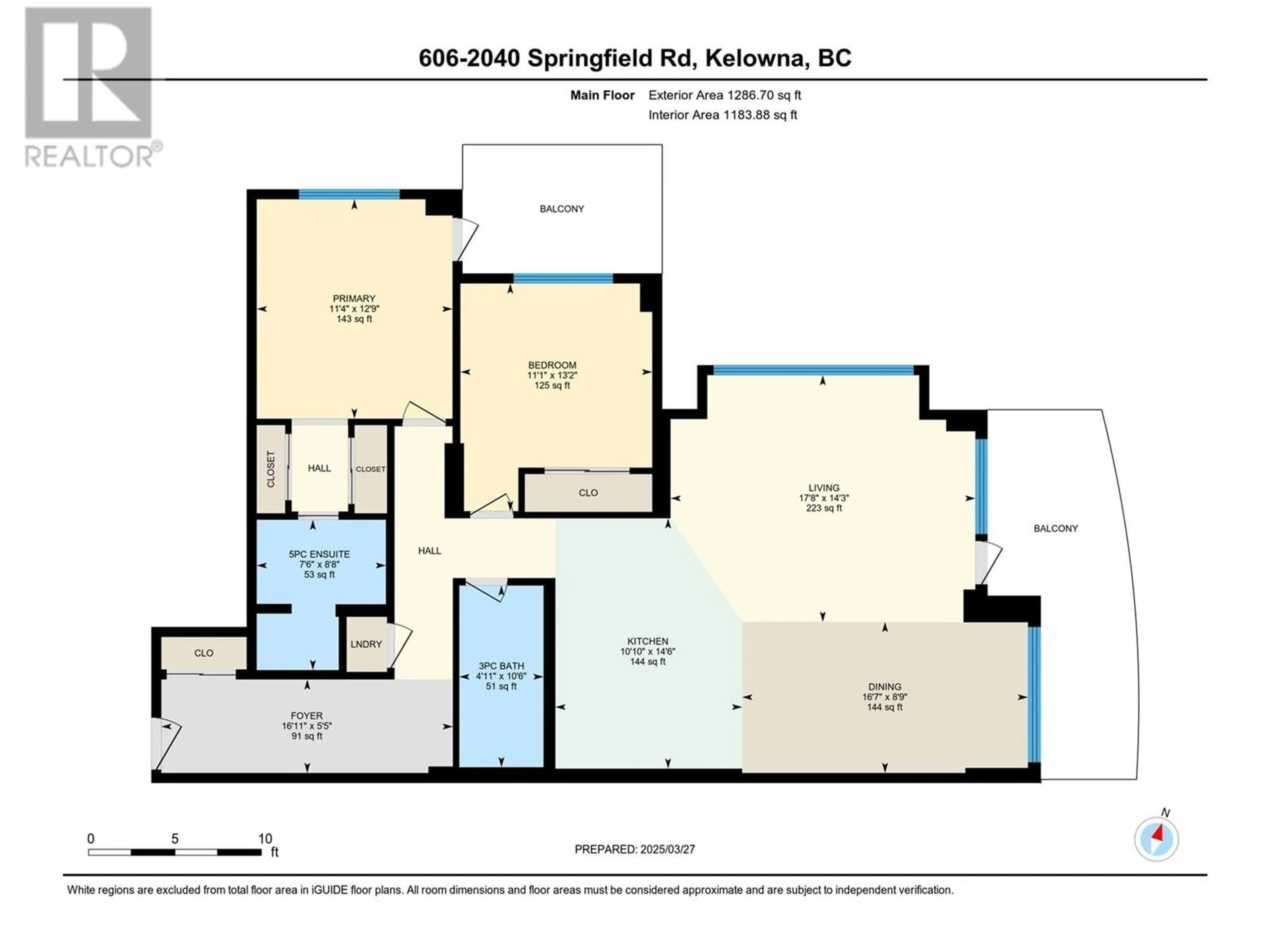 Floor plan for 606 - 2040 SPRINGFIELD ROAD, Kelowna British Columbia V1Y9N7