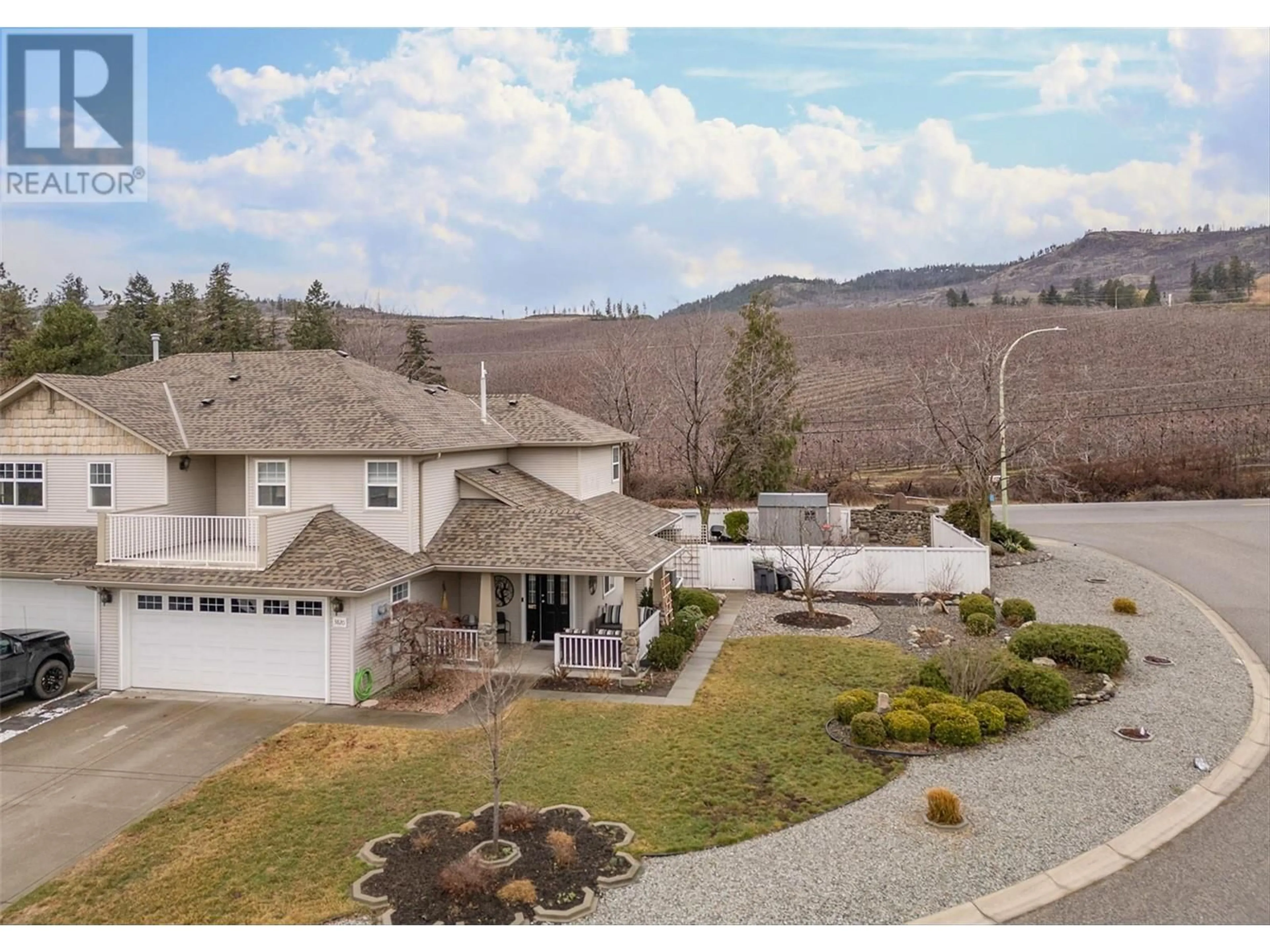 A pic from outside/outdoor area/front of a property/back of a property/a pic from drone, mountain view for 3820 GLEN CANYON DRIVE, West Kelowna British Columbia V4T2P7